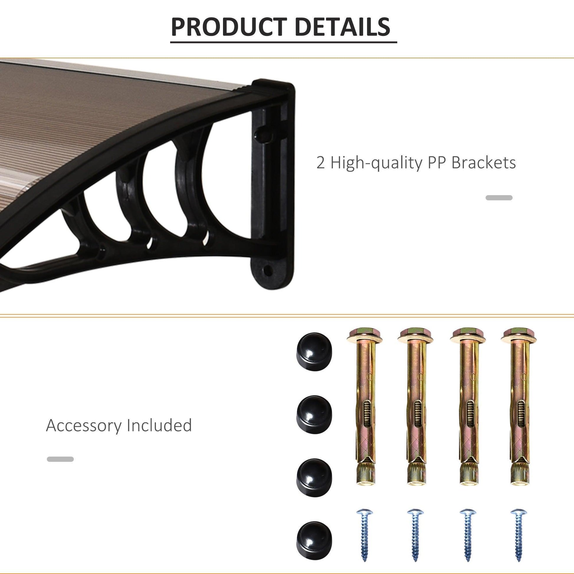 Outsunny Window Canopy: Modern Design, UV Resistance - ALL4U RETAILER LTD