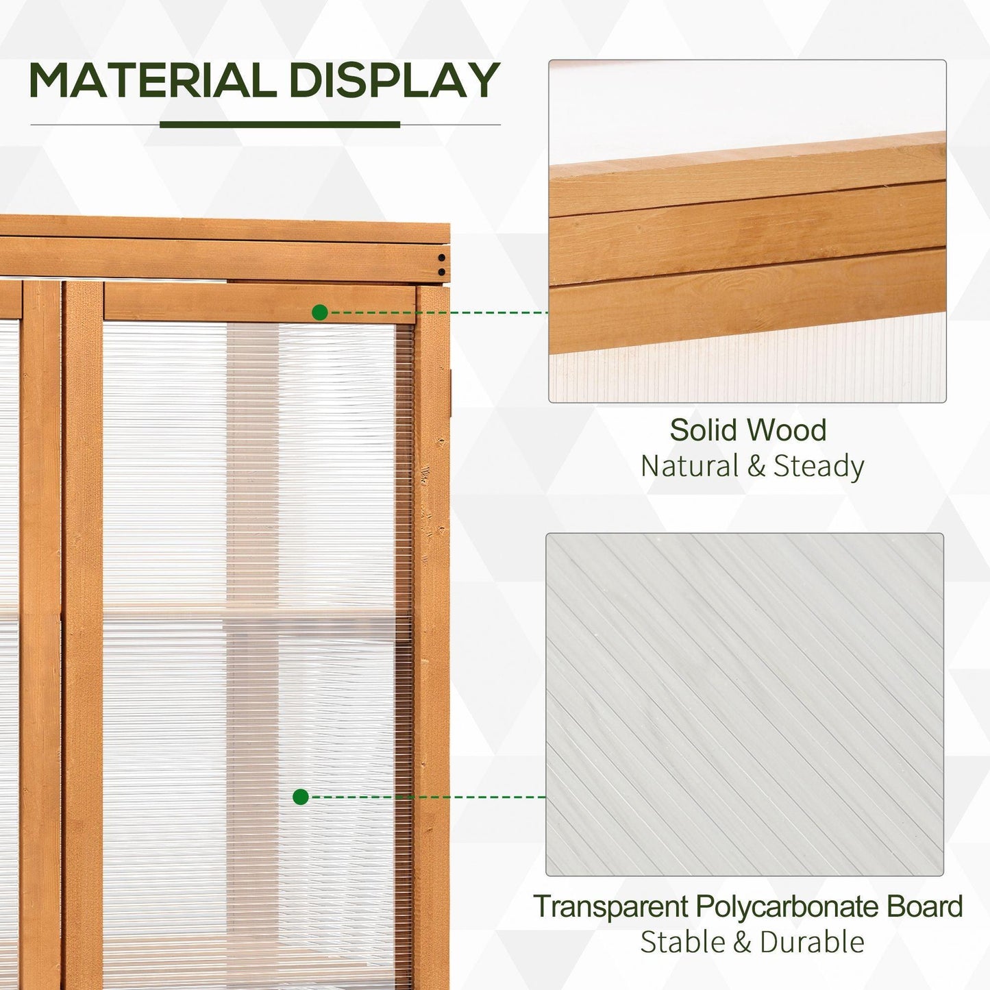 Outsunny Wood Greenhouse with Storage Shelf for Plants - ALL4U RETAILER LTD