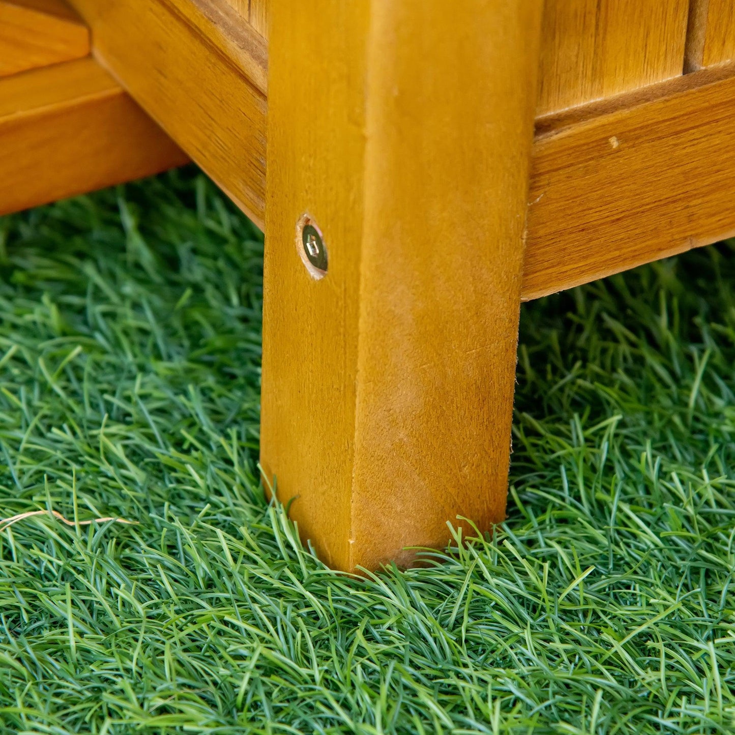 Outsunny Wooden Corner Bench with Planter: Patio & Deck Seating - ALL4U RETAILER LTD