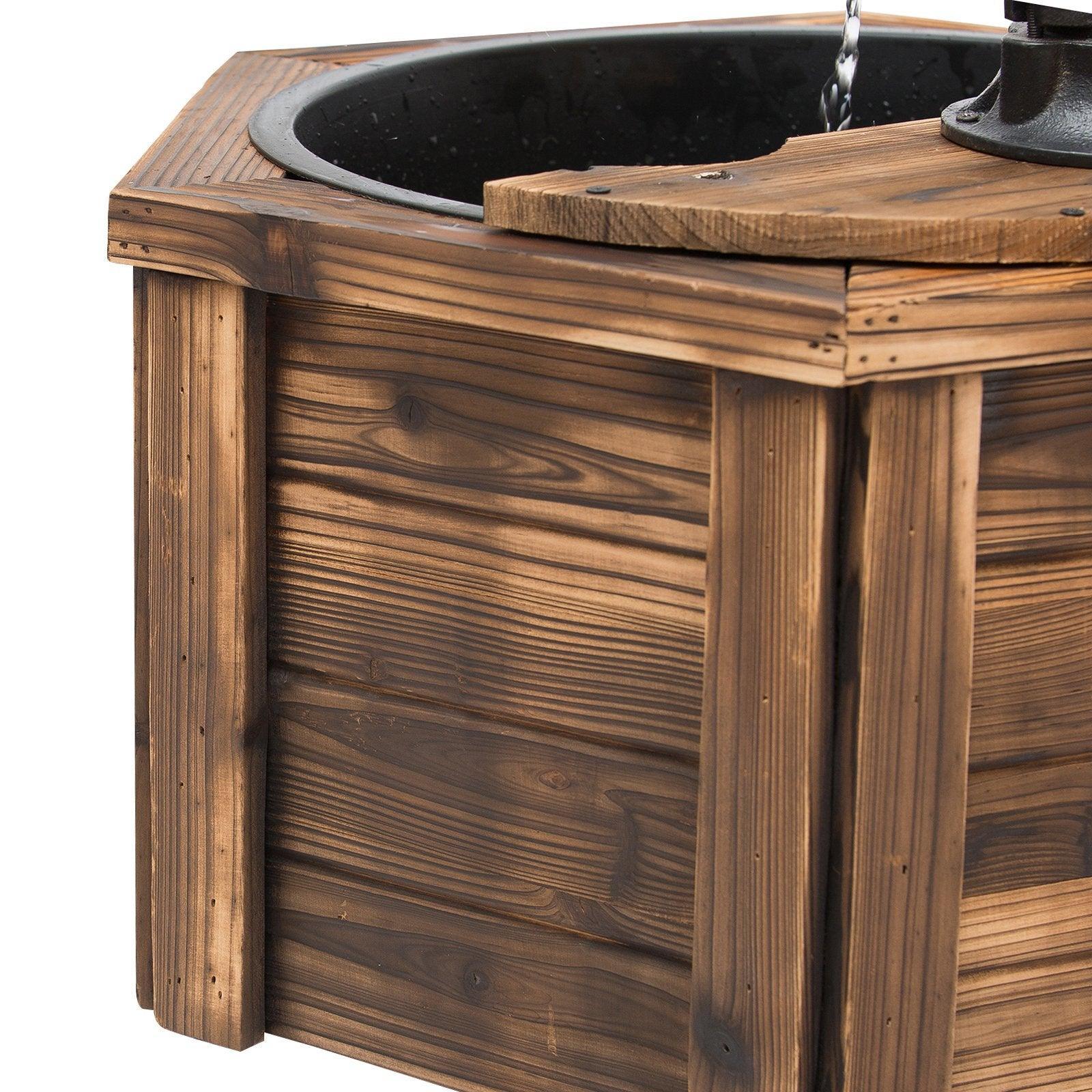 Outsunny Wooden Electric Water Fountain - Oasis 220V - ALL4U RETAILER LTD