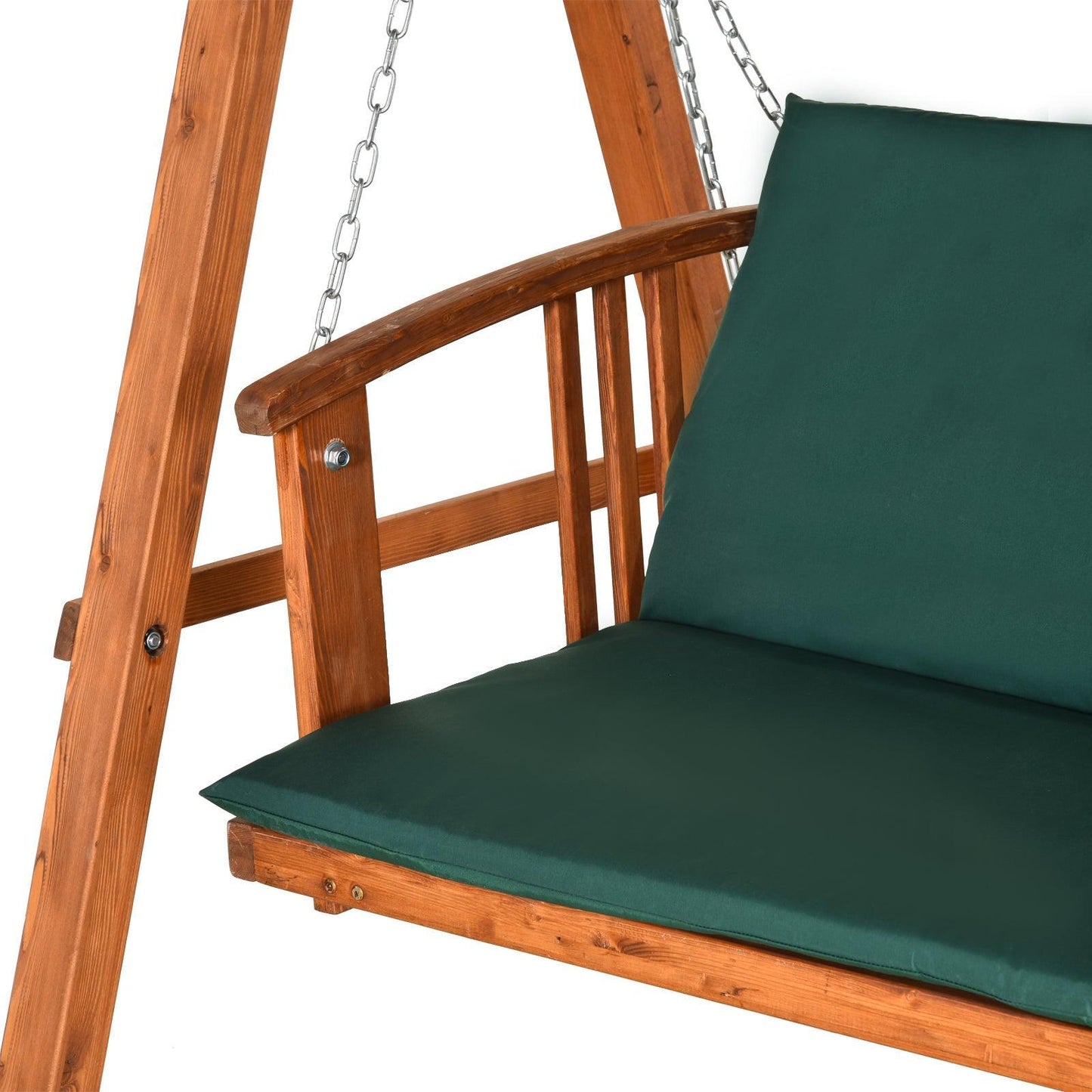 Outsunny Wooden Garden 3-Seater Outdoor Swing Chair - ALL4U RETAILER LTD