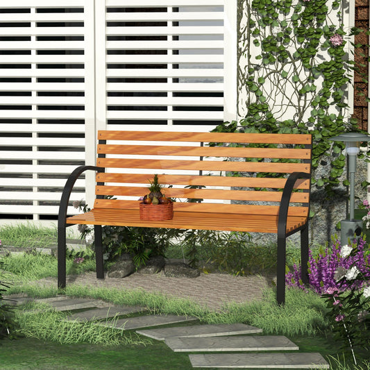 Outsunny Wooden Garden Bench Outdoor Patio Furniture - ALL4U RETAILER LTD