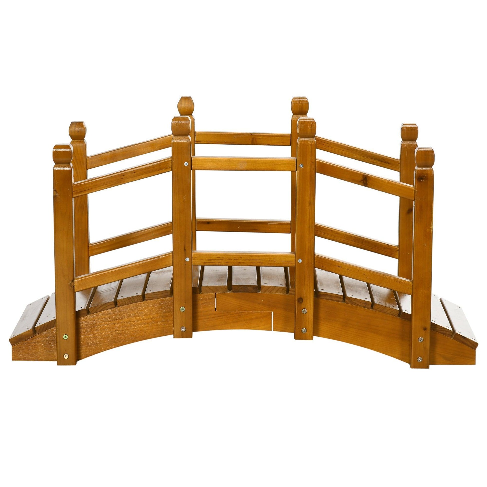 Outsunny Wooden Garden Bridge - Safe Arc Footbridge - ALL4U RETAILER LTD