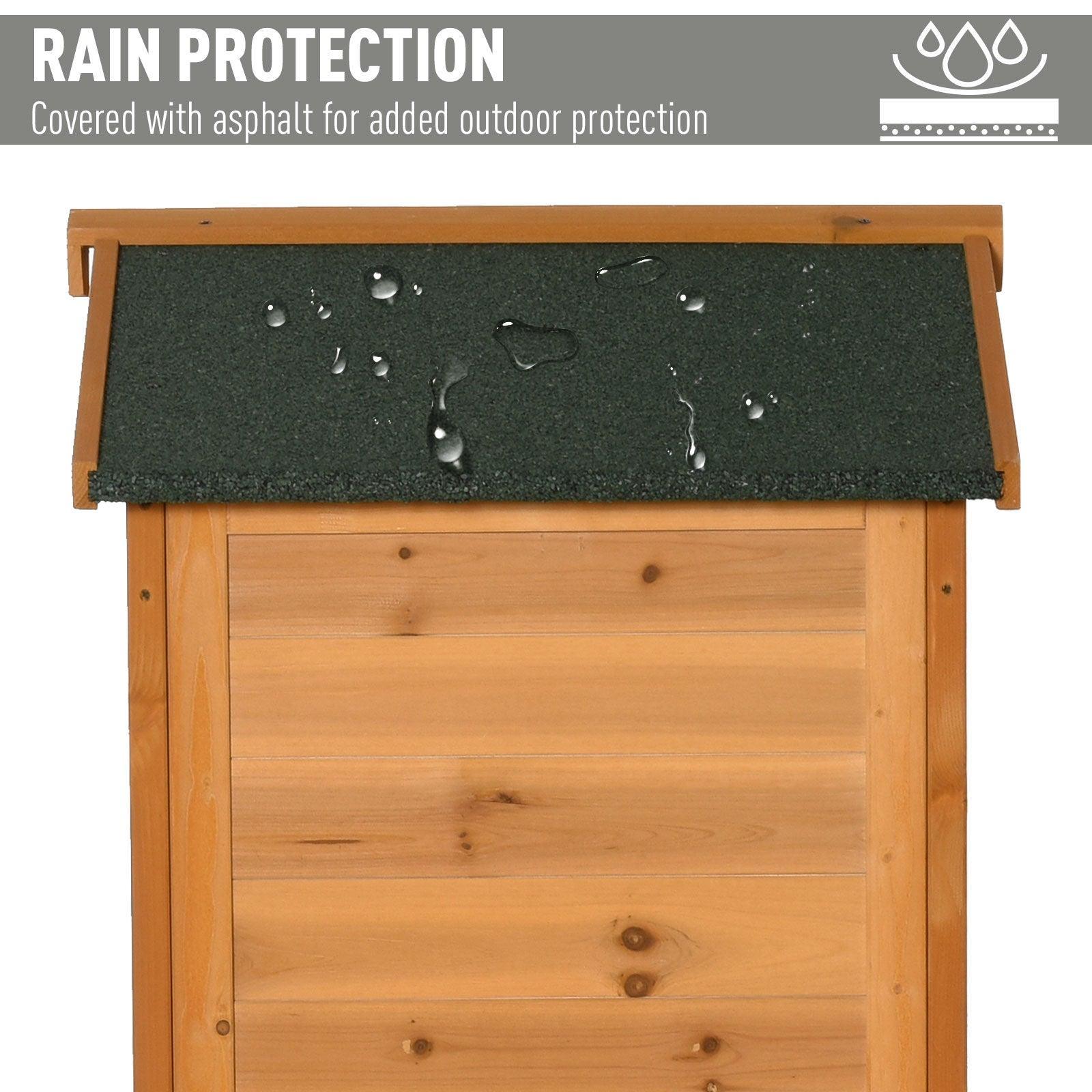 Outsunny Wooden Garden Cabinet - 3-Tier Storage Shed - ALL4U RETAILER LTD