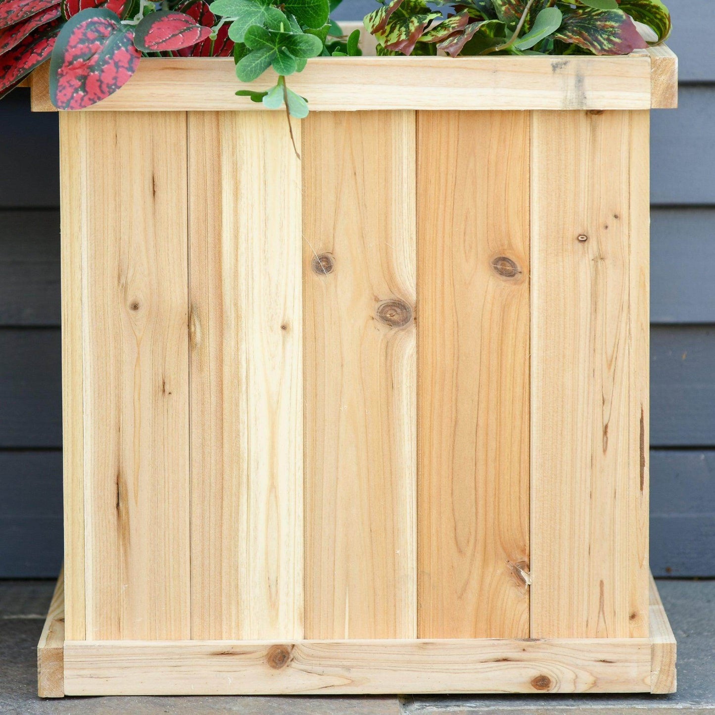 Outsunny Wooden Garden Planter & Bench Combo - Natural (176x38x40cm) - ALL4U RETAILER LTD