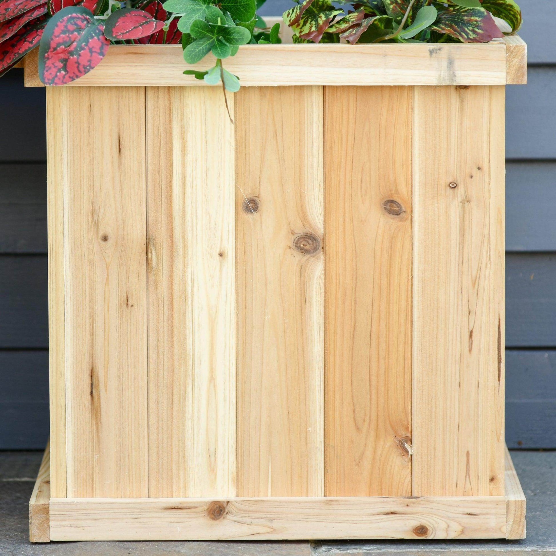 Outsunny Wooden Garden Planter & Bench Combo - Natural (176x38x40cm) - ALL4U RETAILER LTD
