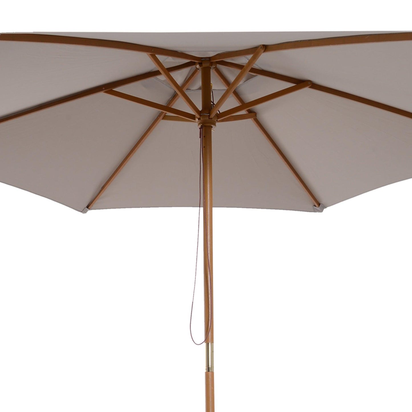 Outsunny Wooden Garden Umbrella Canopy - Grey - ALL4U RETAILER LTD