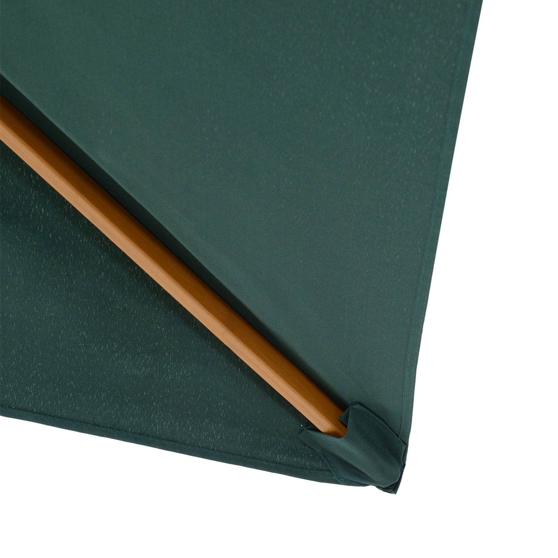 Outsunny Wooden Parasol Umbrella in Dark Green - ALL4U RETAILER LTD