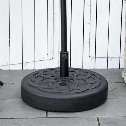 Outsunny Garden Parasol Base Holder, 35kg Black - ALL4U RETAILER LTD