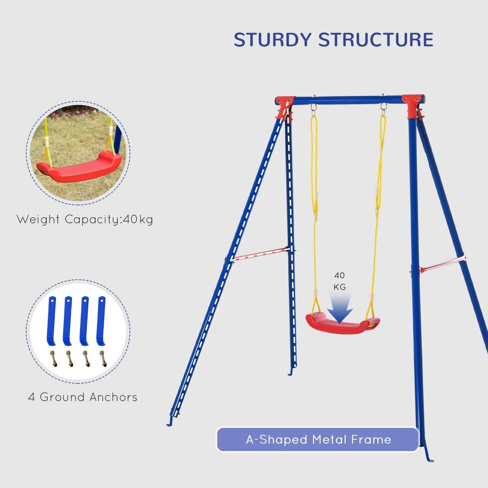 Outsunny Swing Set for Kids: Adjustable Rope, Heavy-Duty - ALL4U RETAILER LTD