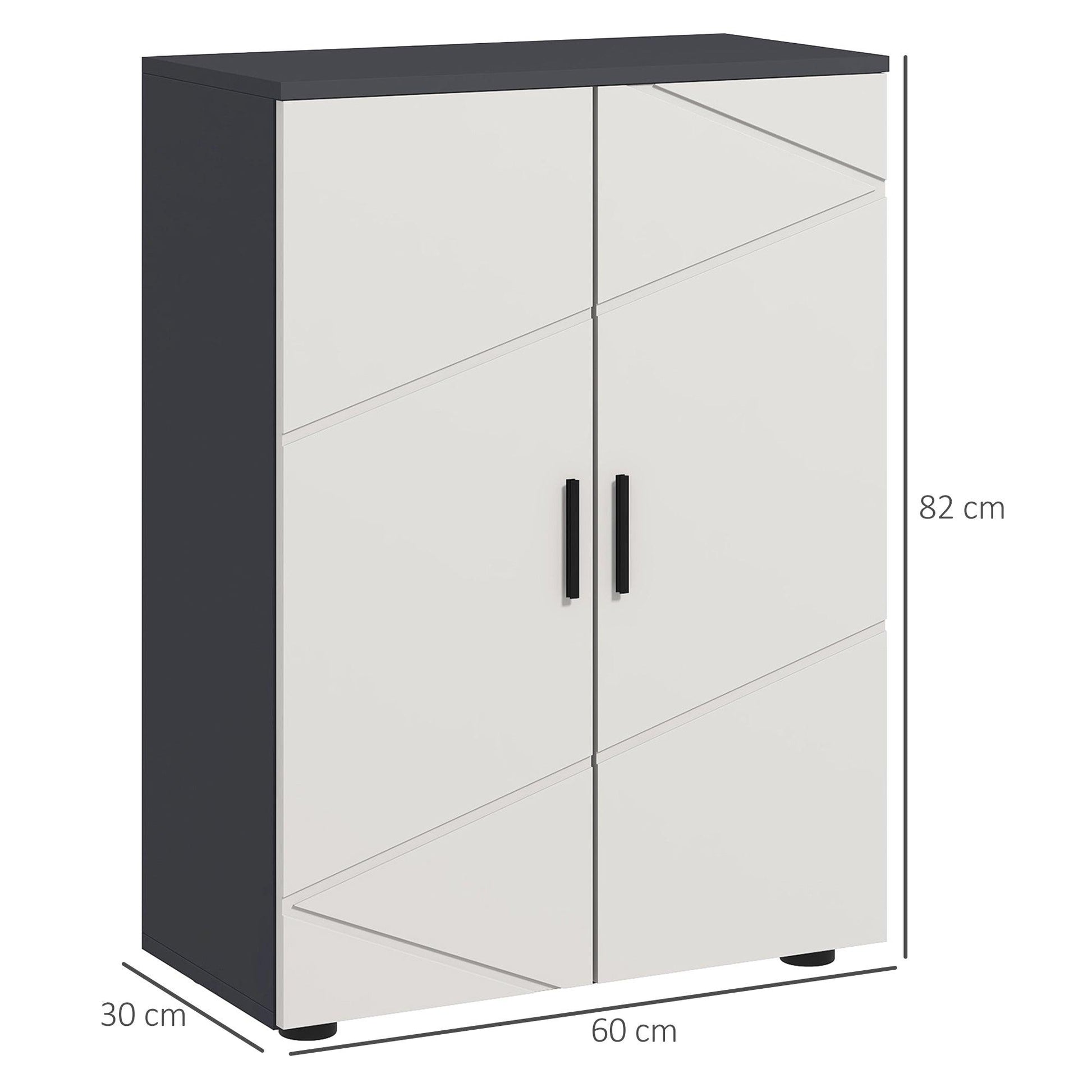 kleankin Bathroom Storage Cabinet, Small Bathroom Cabinet with Soft Close Doors - ALL4U RETAILER LTD