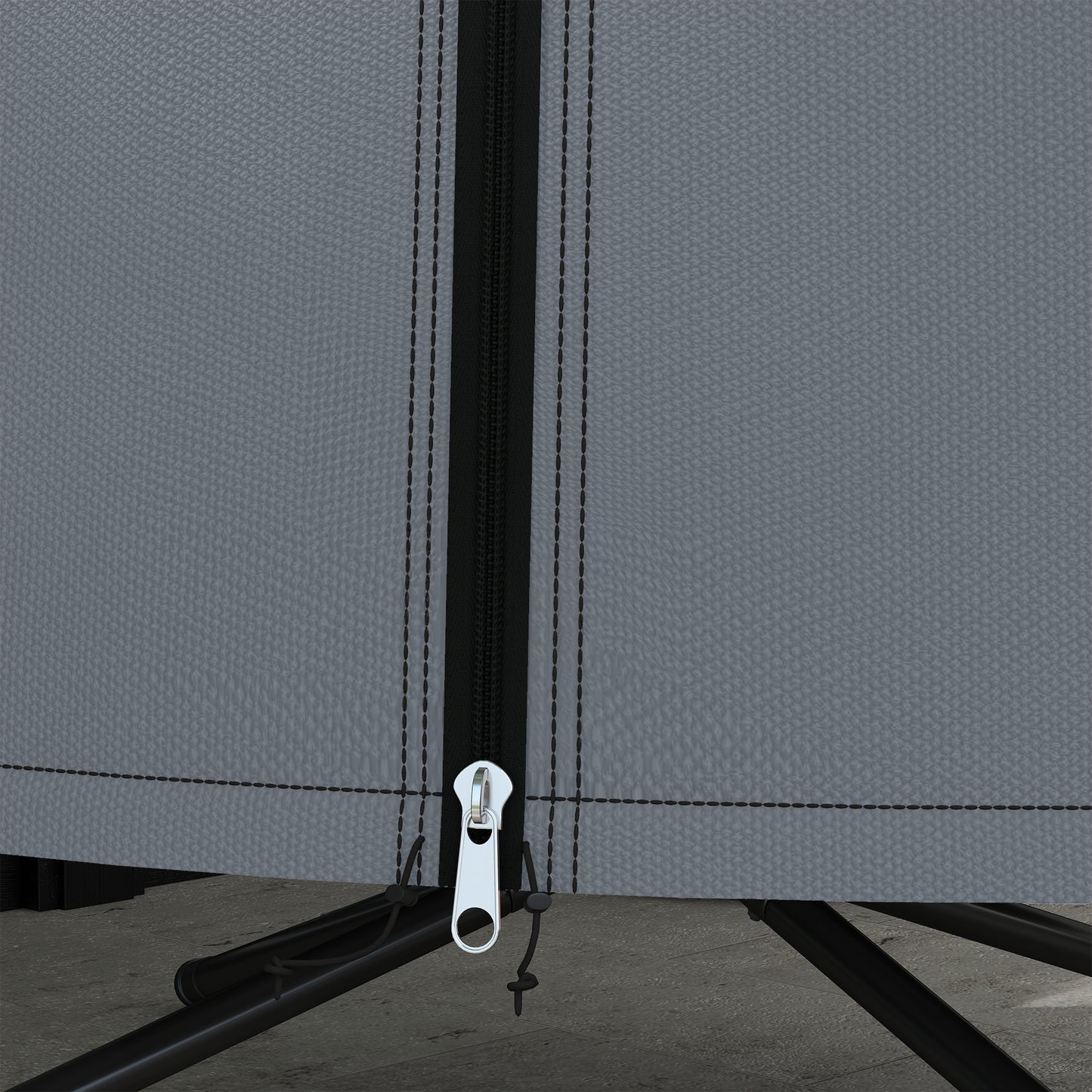 Outsunny 190 X 128cm Hanging Egg Chair Cover Weatherproof PU Coated 420D Outdoor Oxford Fabric Grey