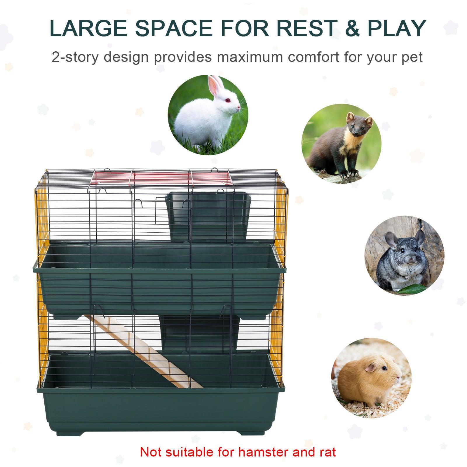 PawHut 2-Story Small Animal Cage - ALL4U RETAILER LTD