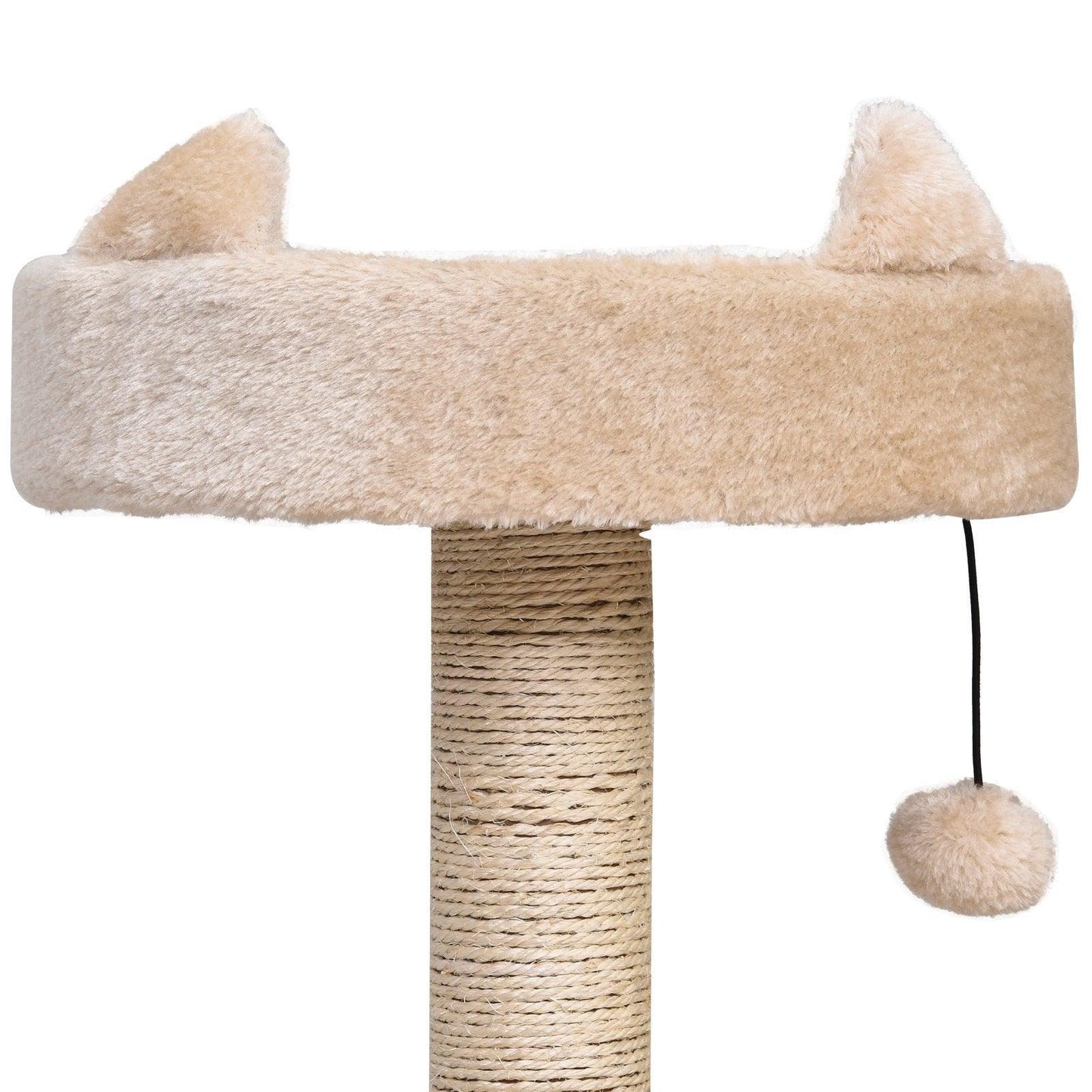 PawHut 3-Tier Cat Scratching Post - Beige - ALL4U RETAILER LTD