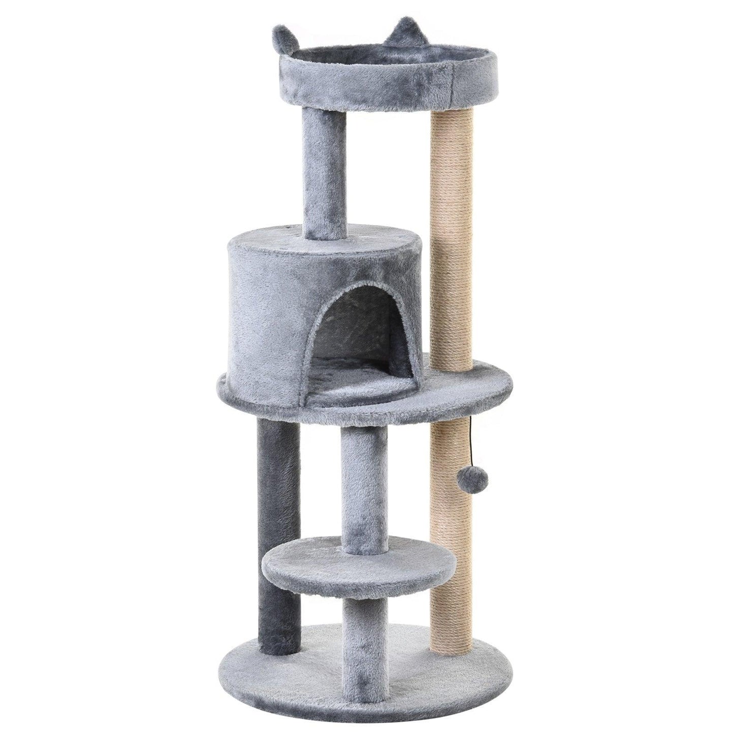 PawHut Deluxe Cat Tree with Scratching Posts and Fun Toys - ALL4U RETAILER LTD