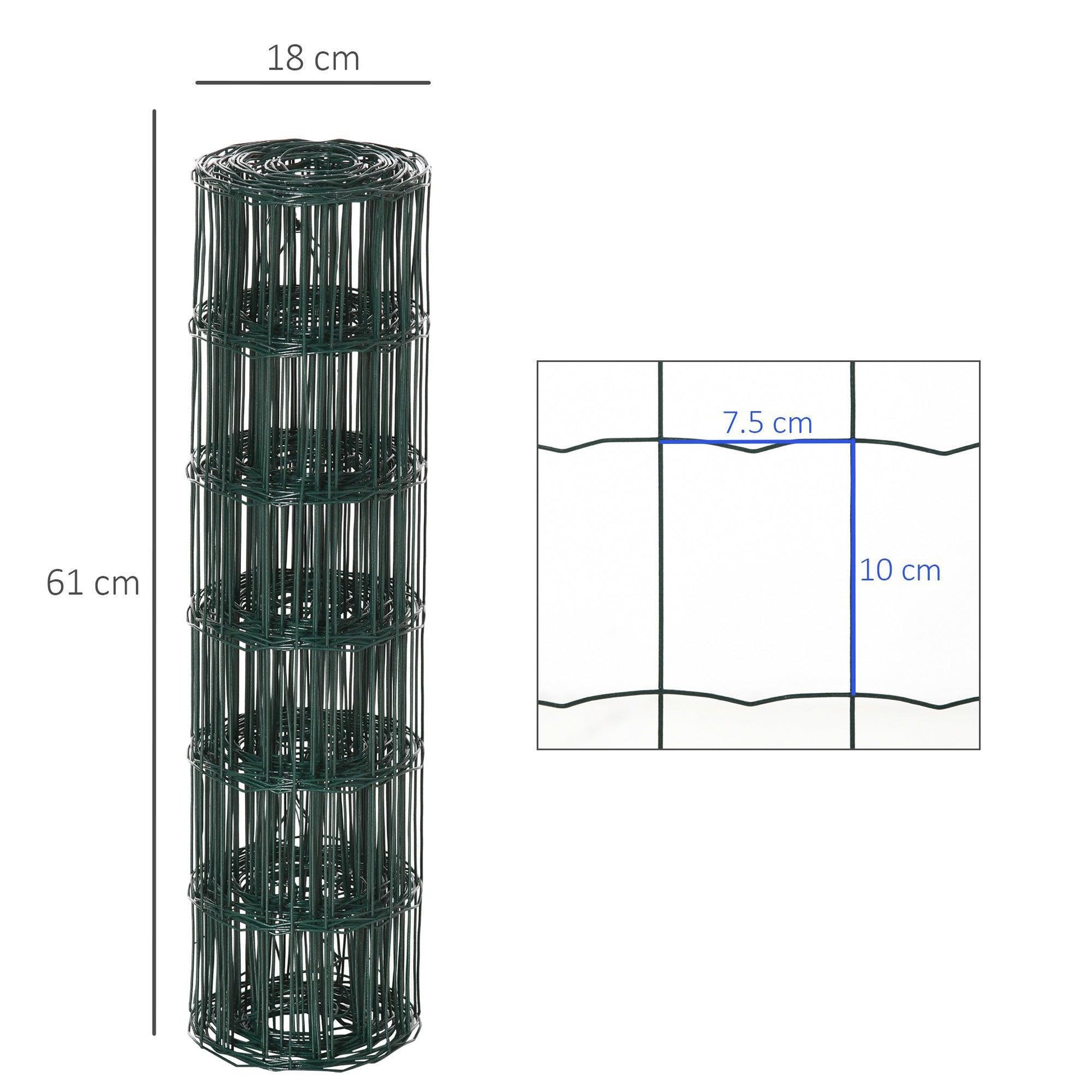 PawHut 61cm x 1000cm Wire Fence for Garden and Poultry - ALL4U RETAILER LTD