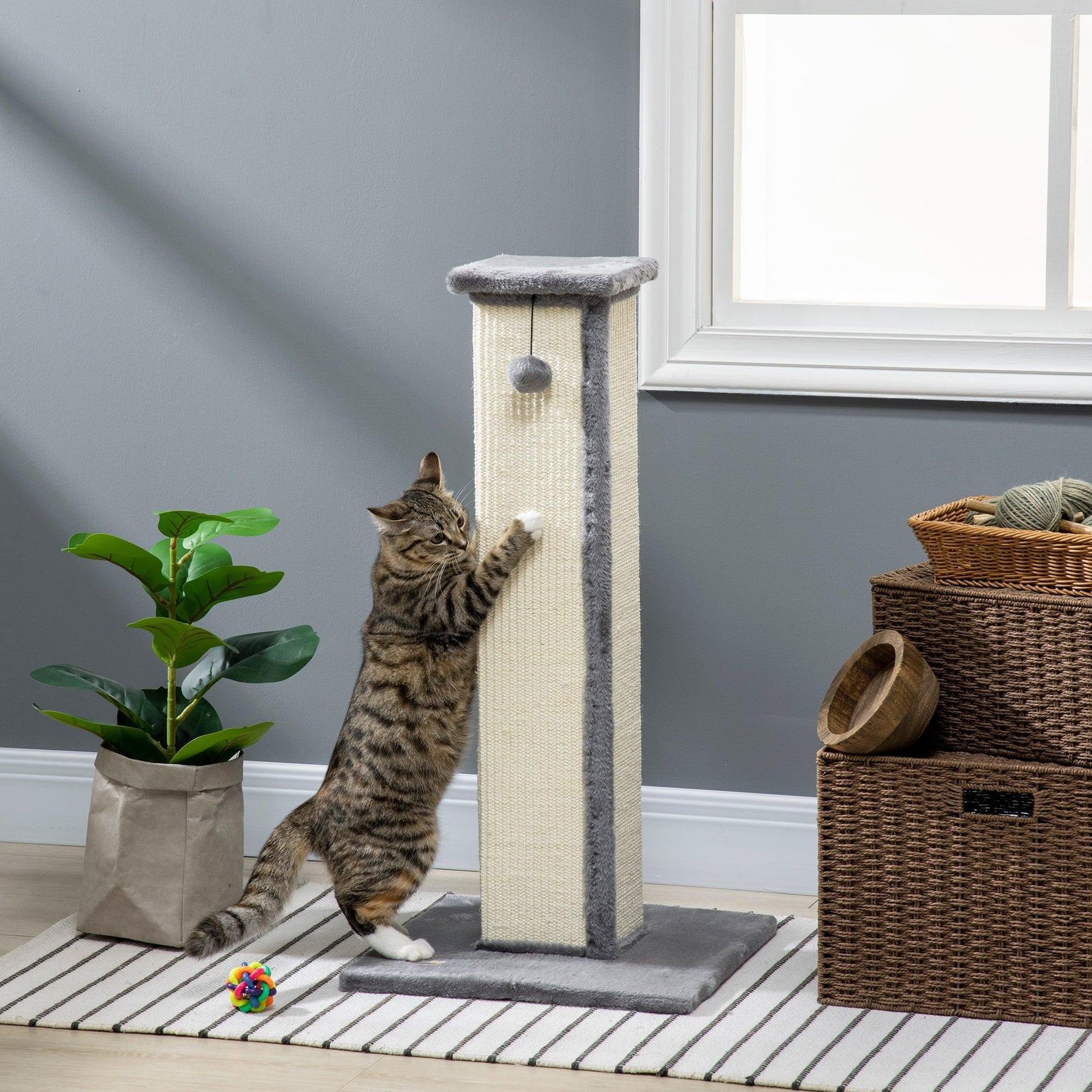 PawHut 81cm Cat Scratcher: Sleek & Fun - ALL4U RETAILER LTD