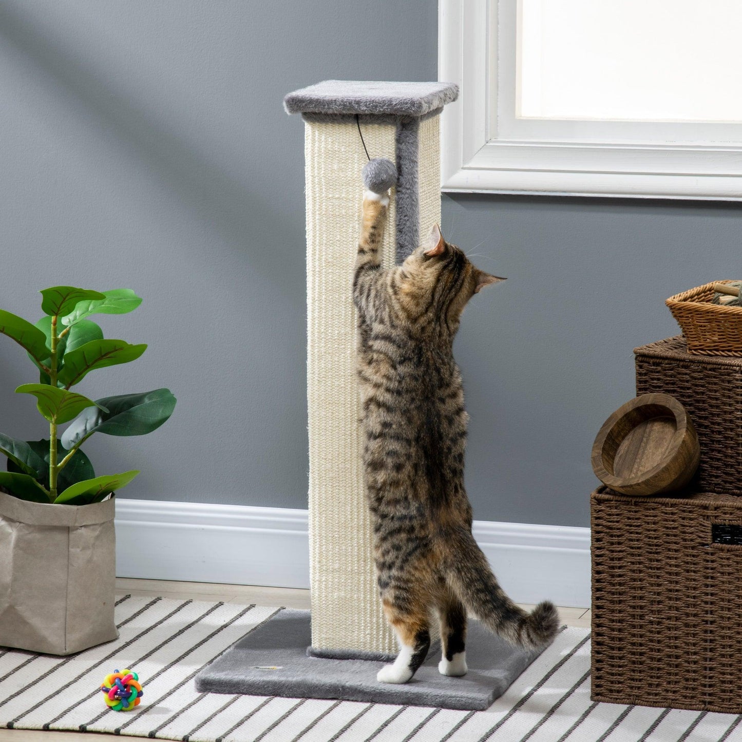 PawHut 81cm Cat Scratcher: Sleek & Fun - ALL4U RETAILER LTD