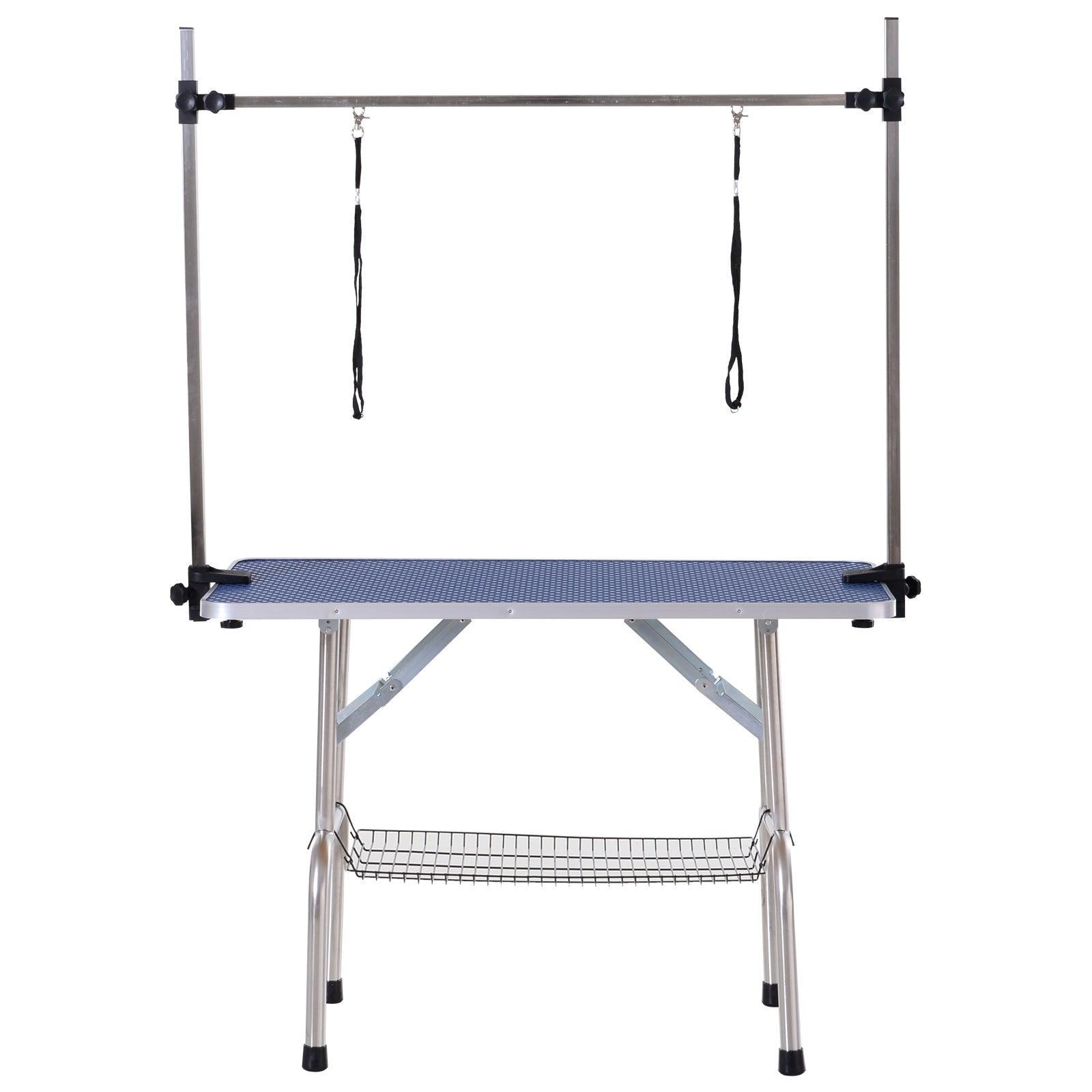 PawHut Adjustable Dog Grooming Table - Blue, 107x60cm - ALL4U RETAILER LTD