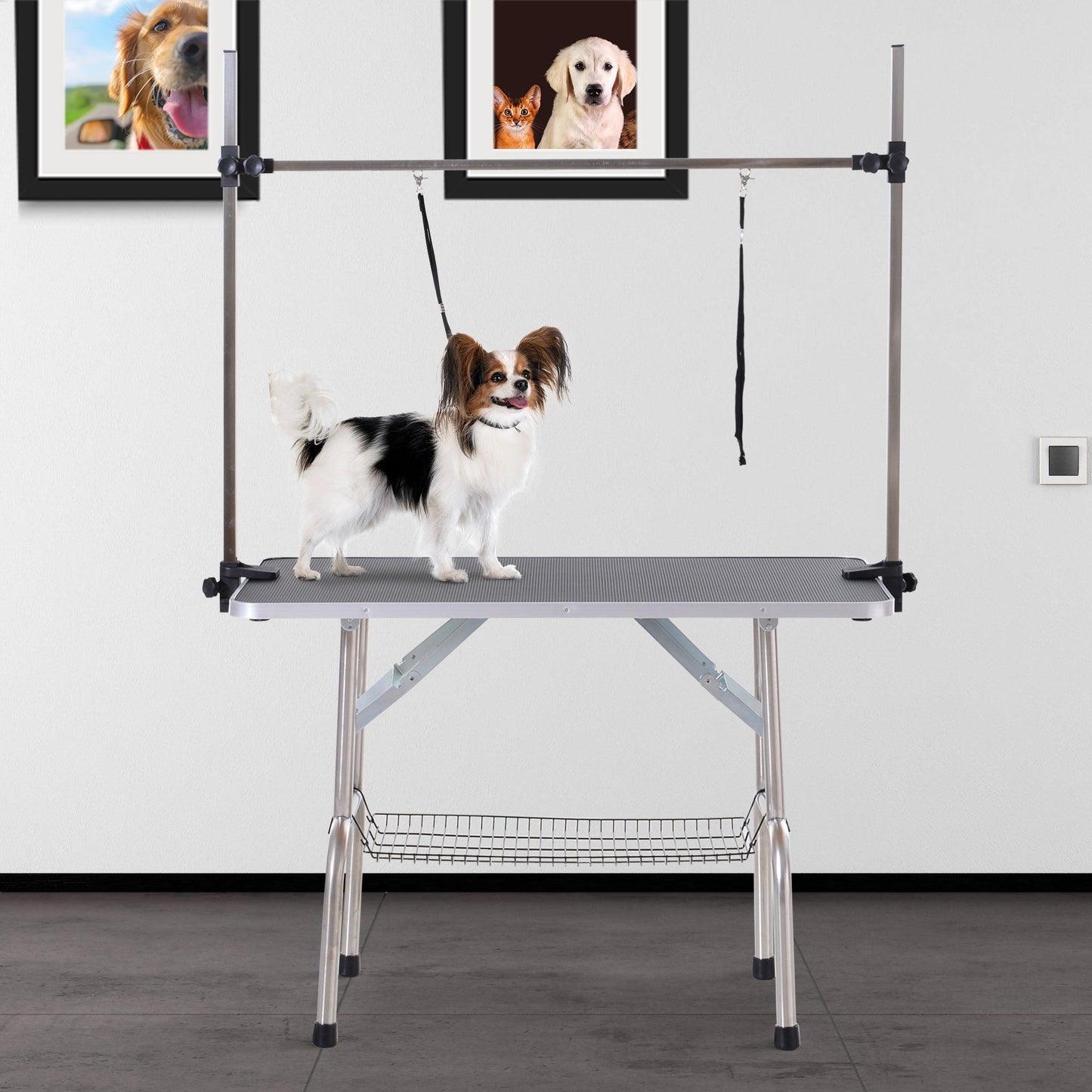 PawHut Adjustable Dog Grooming Table with 2 Safety Slings - ALL4U RETAILER LTD