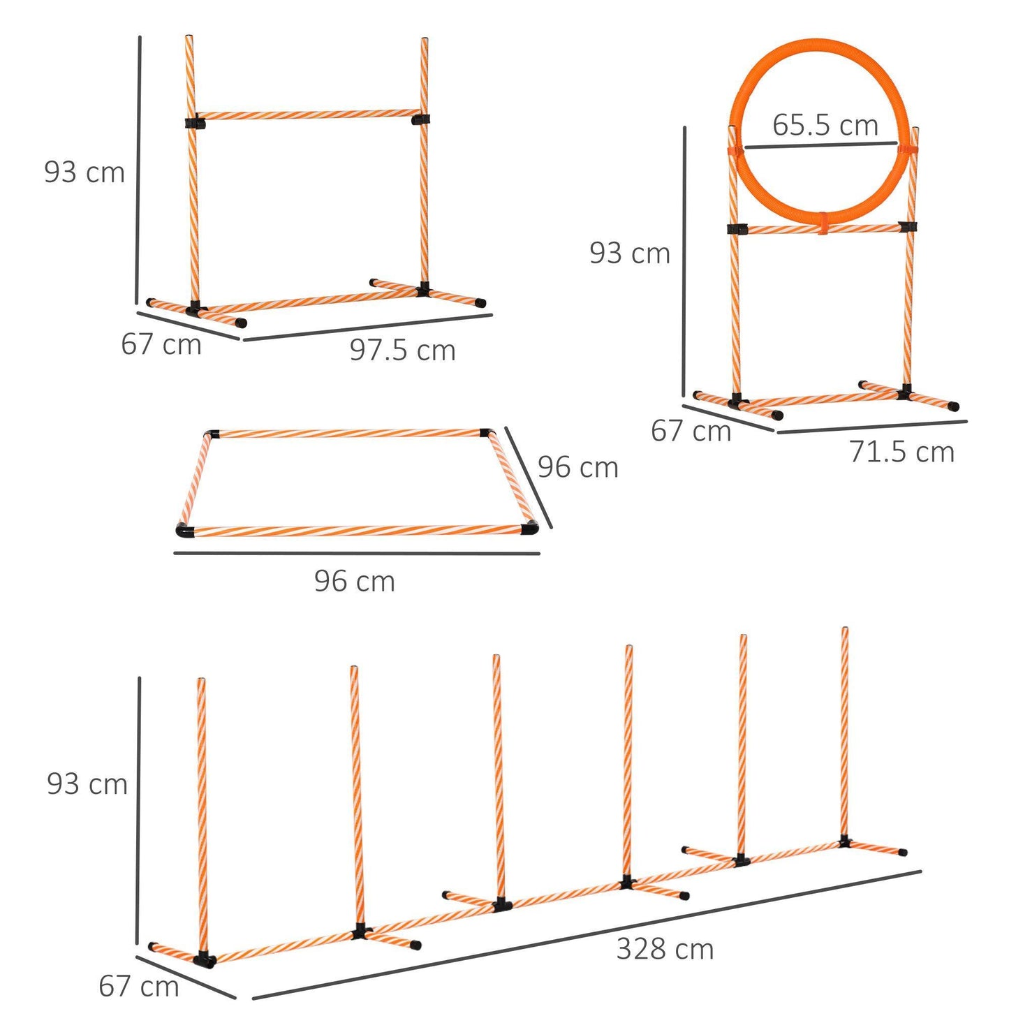 PawHut Agility Jump Set for Dogs - Compact & Adjustable - ALL4U RETAILER LTD