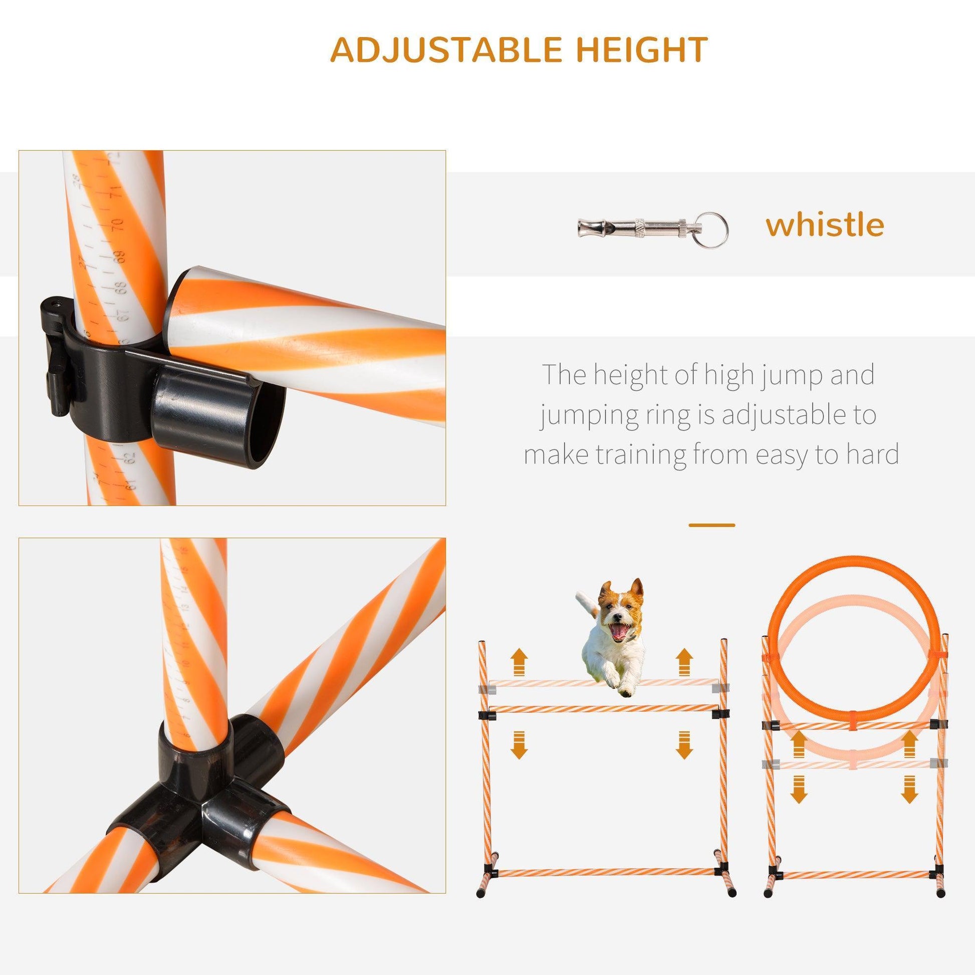 PawHut Agility Jump Set for Dogs - Compact & Adjustable - ALL4U RETAILER LTD