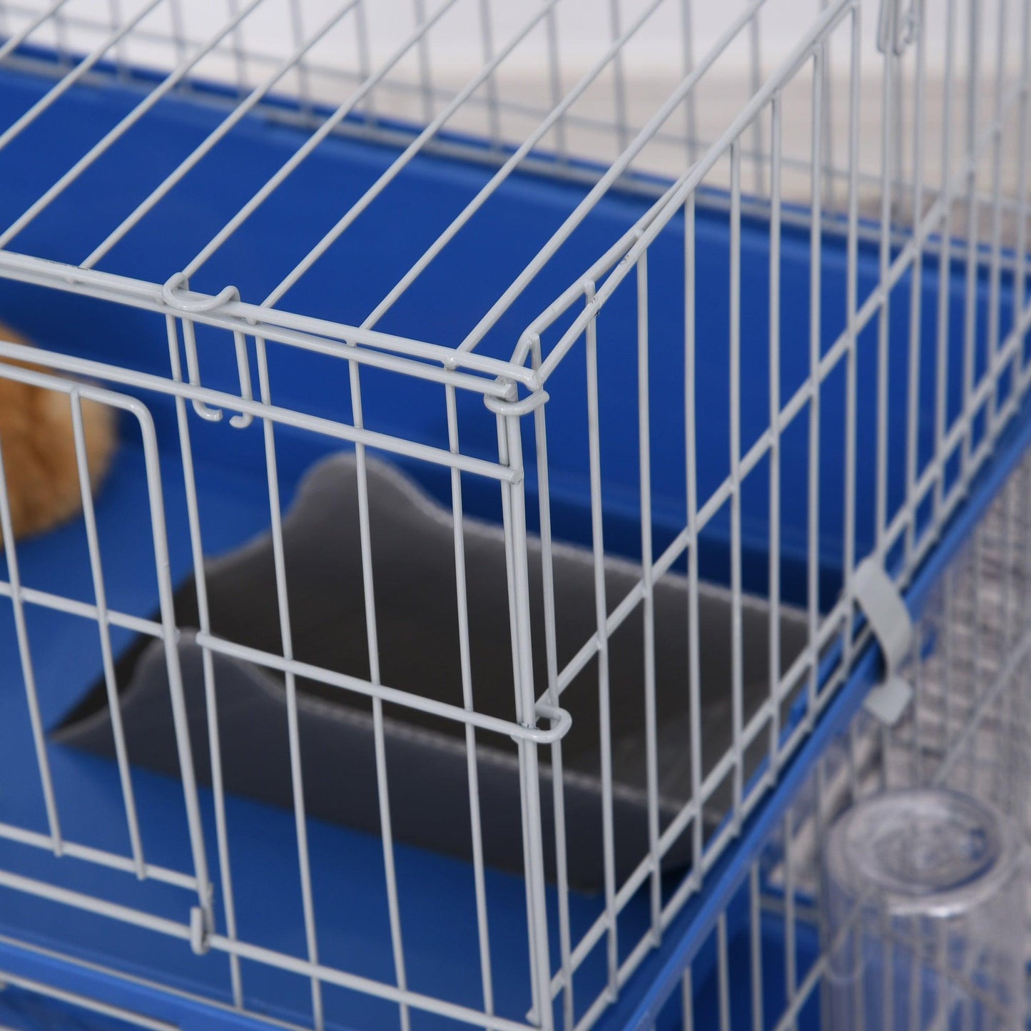 PawHut Blue 2-Tier Small Pet Cage - ALL4U RETAILER LTD