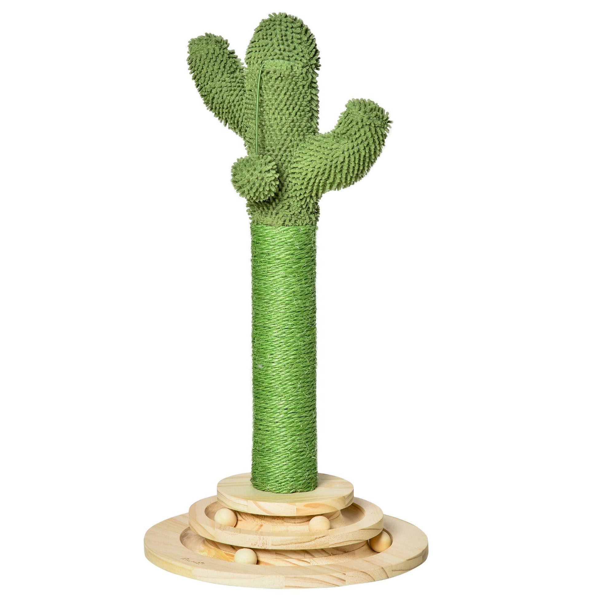 PawHut Cactus Cat Tree: Compact & Fun Kitty Furniture - ALL4U RETAILER LTD