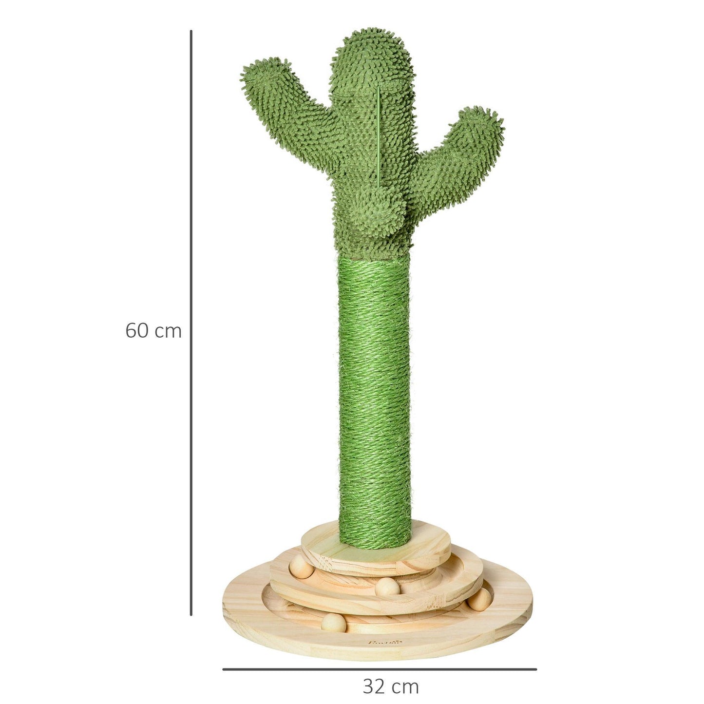 PawHut Cactus Cat Tree: Compact & Fun Kitty Furniture - ALL4U RETAILER LTD