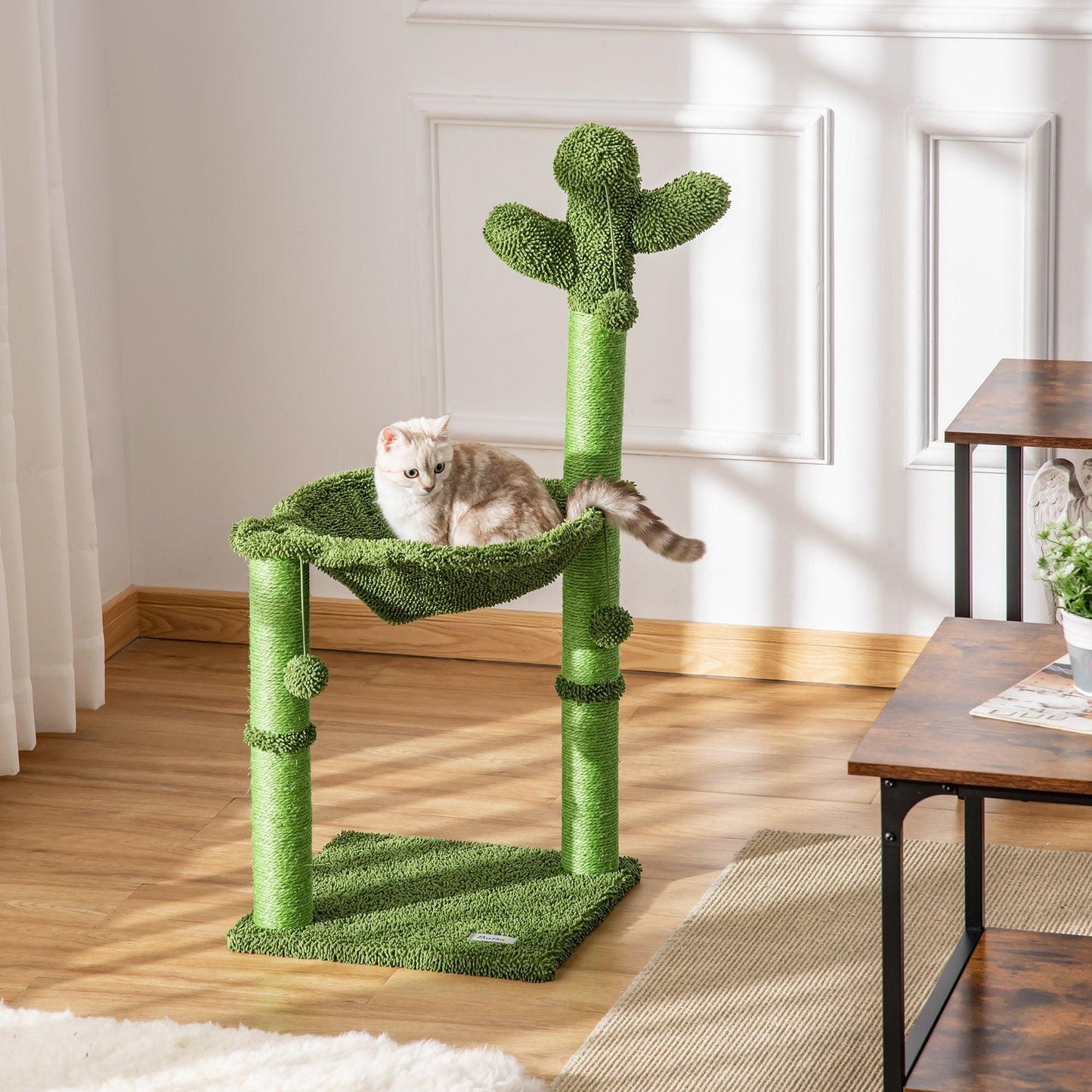 PawHut Cactus Cat Tree: Scratcher, Bed, Toy - ALL4U RETAILER LTD