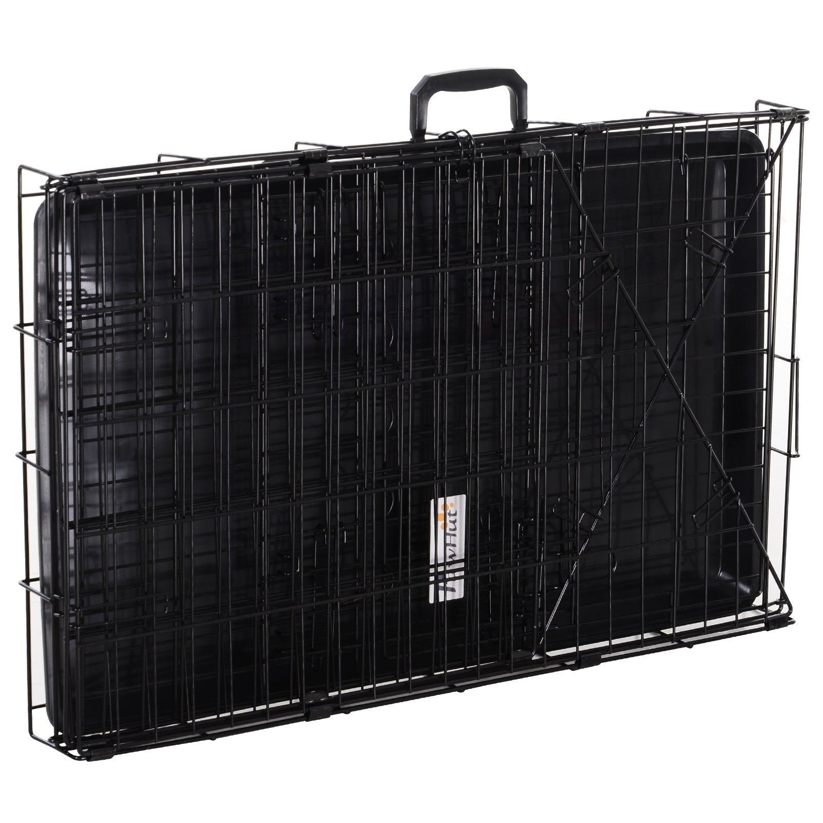 PawHut Car Dog Crate: Metal Collapsible Transport Cage - ALL4U RETAILER LTD