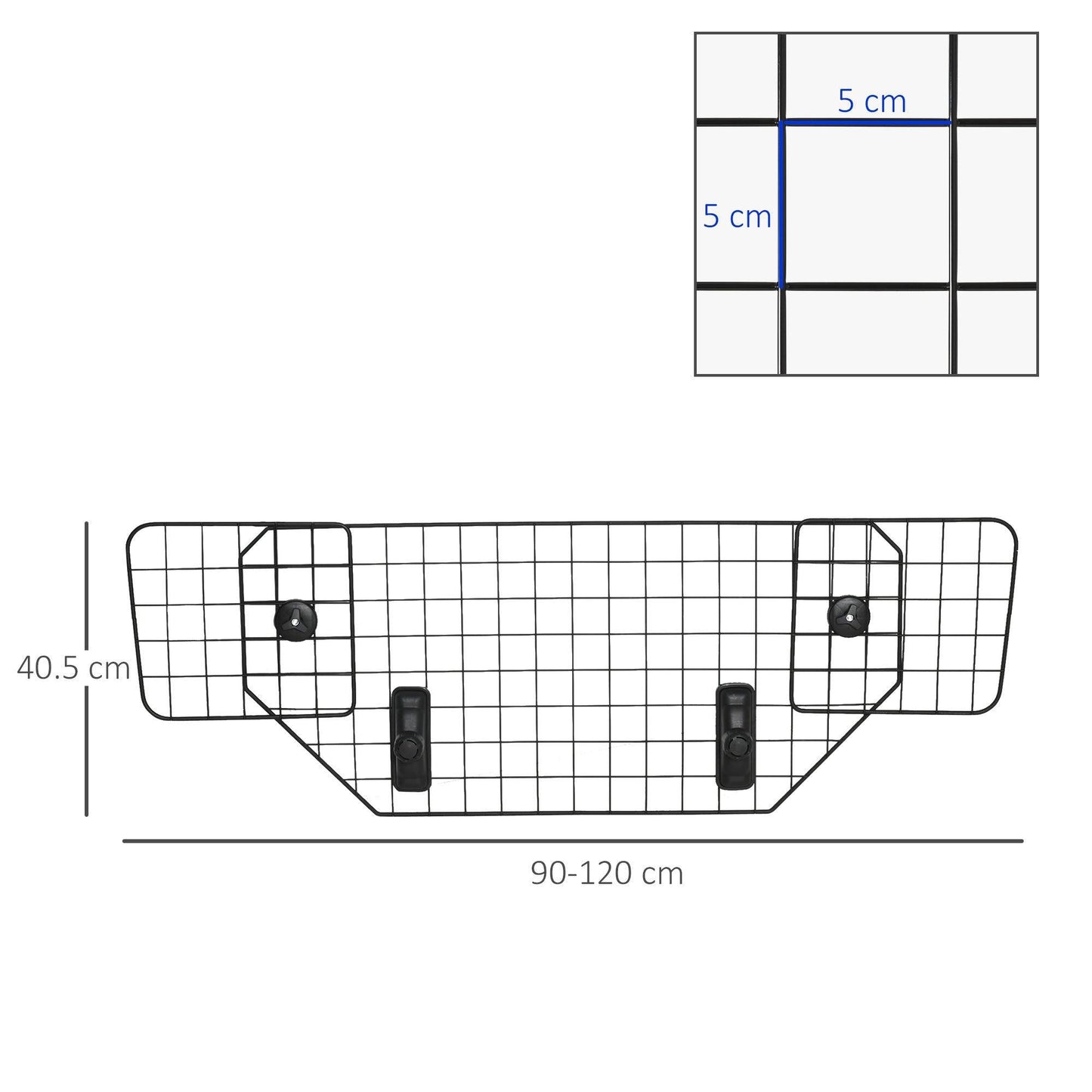 PawHut Car Dog Guard - Adjustable Metal Mesh Barrier - ALL4U RETAILER LTD