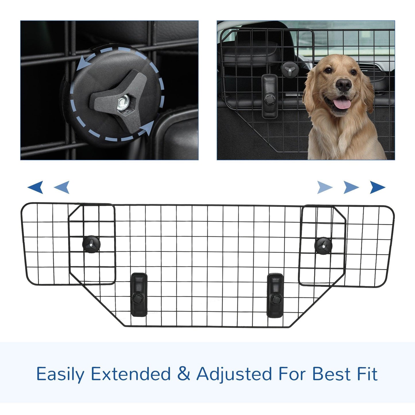 PawHut Car Dog Guard - Adjustable Metal Mesh Barrier - ALL4U RETAILER LTD