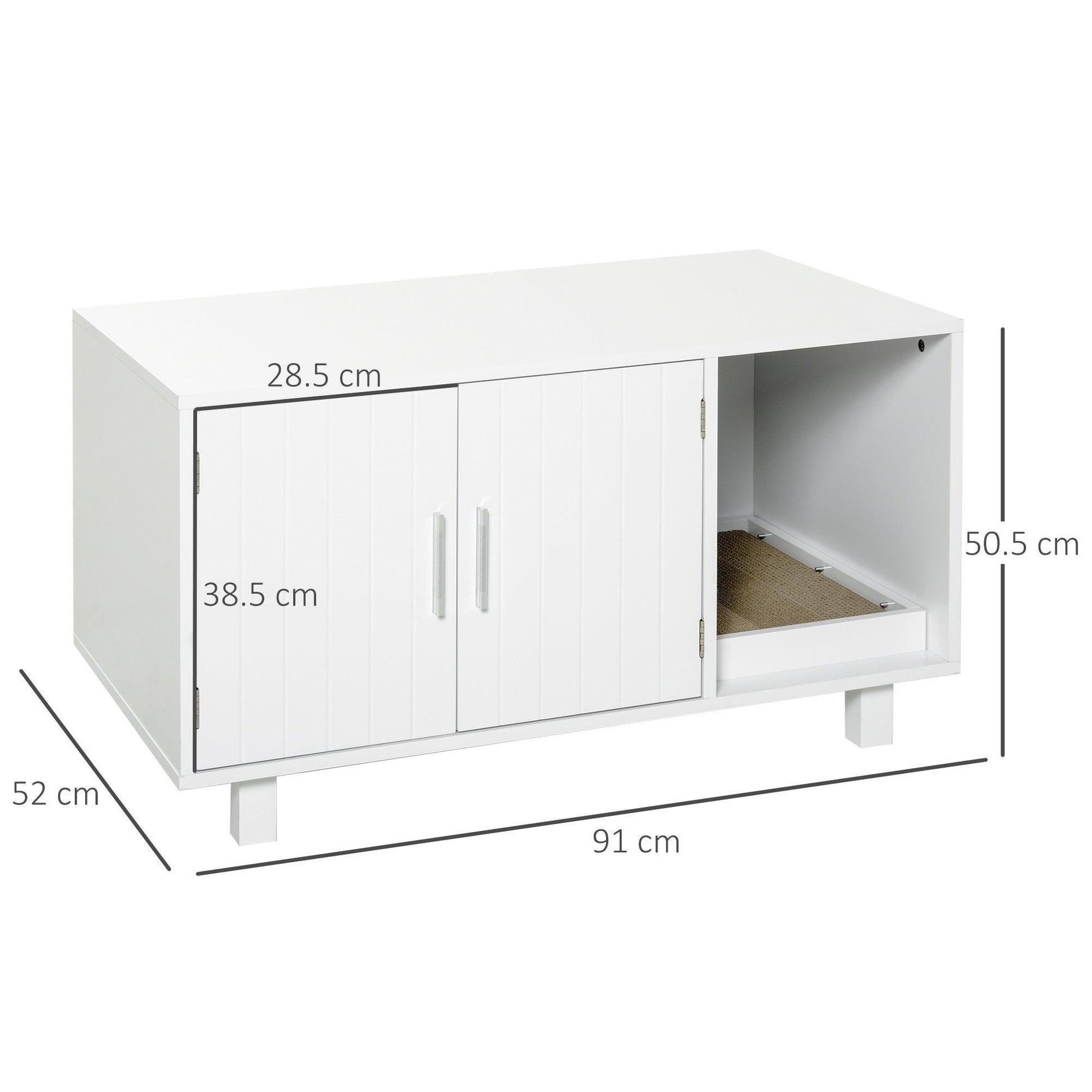 PawHut Cat Litter Box Enclosure: Sleek & Practical - ALL4U RETAILER LTD