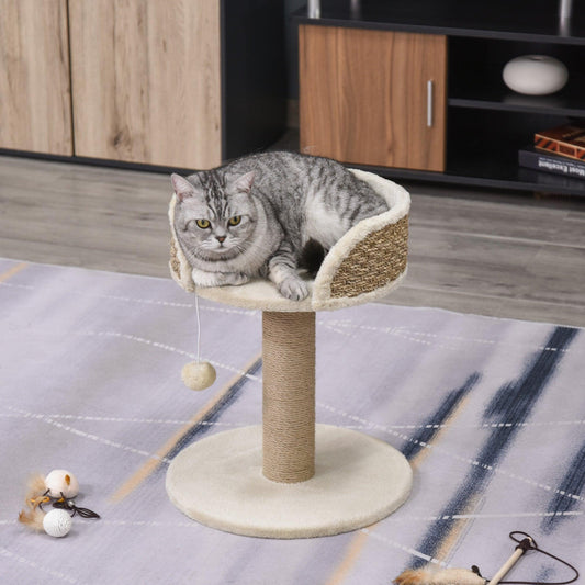 PawHut Cat Tree: Climbing Stand with Ball Perch - ALL4U RETAILER LTD