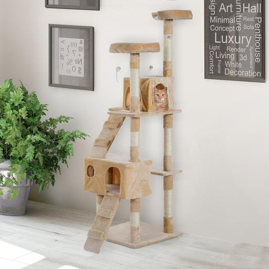 PawHut Cat Tree: Climbing Tower & Scratcher - ALL4U RETAILER LTD