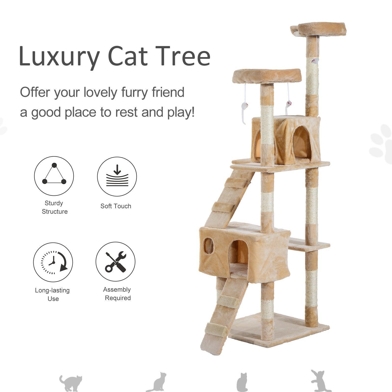 PawHut Cat Tree: Climbing Tower & Scratcher - ALL4U RETAILER LTD