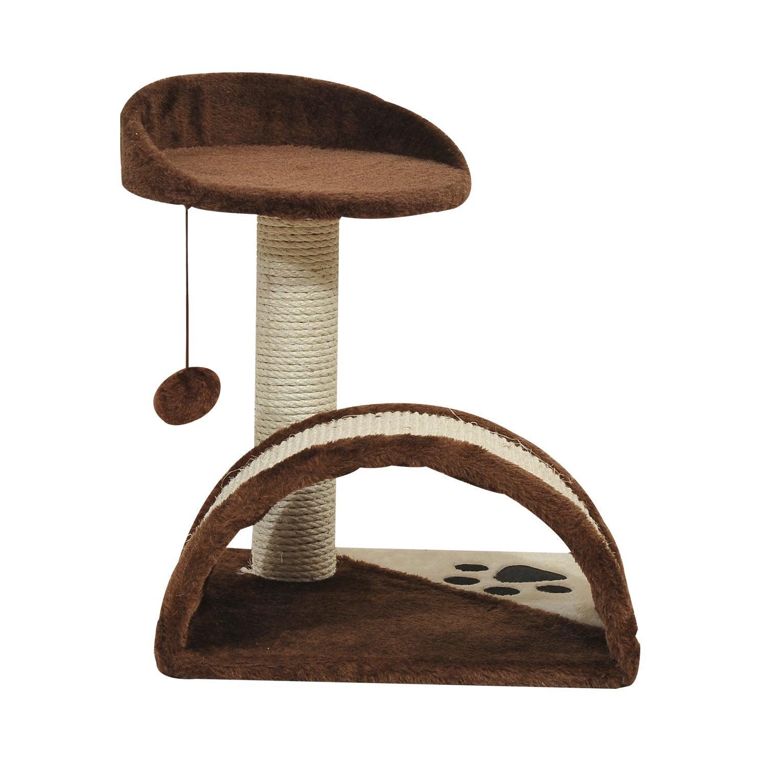 PawHut Cat Tree for Indoor Cats - Brown - ALL4U RETAILER LTD