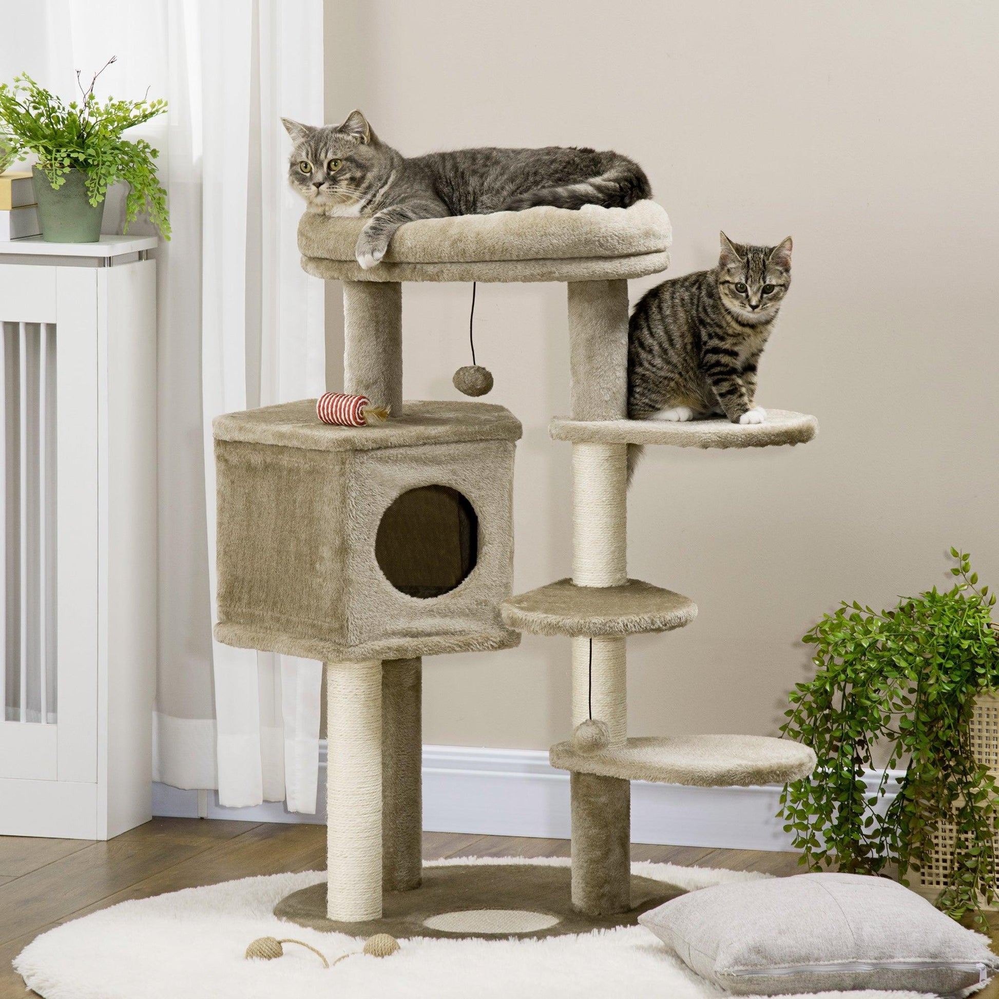 PawHut Cat Tree for Indoor Cats - Deluxe - ALL4U RETAILER LTD