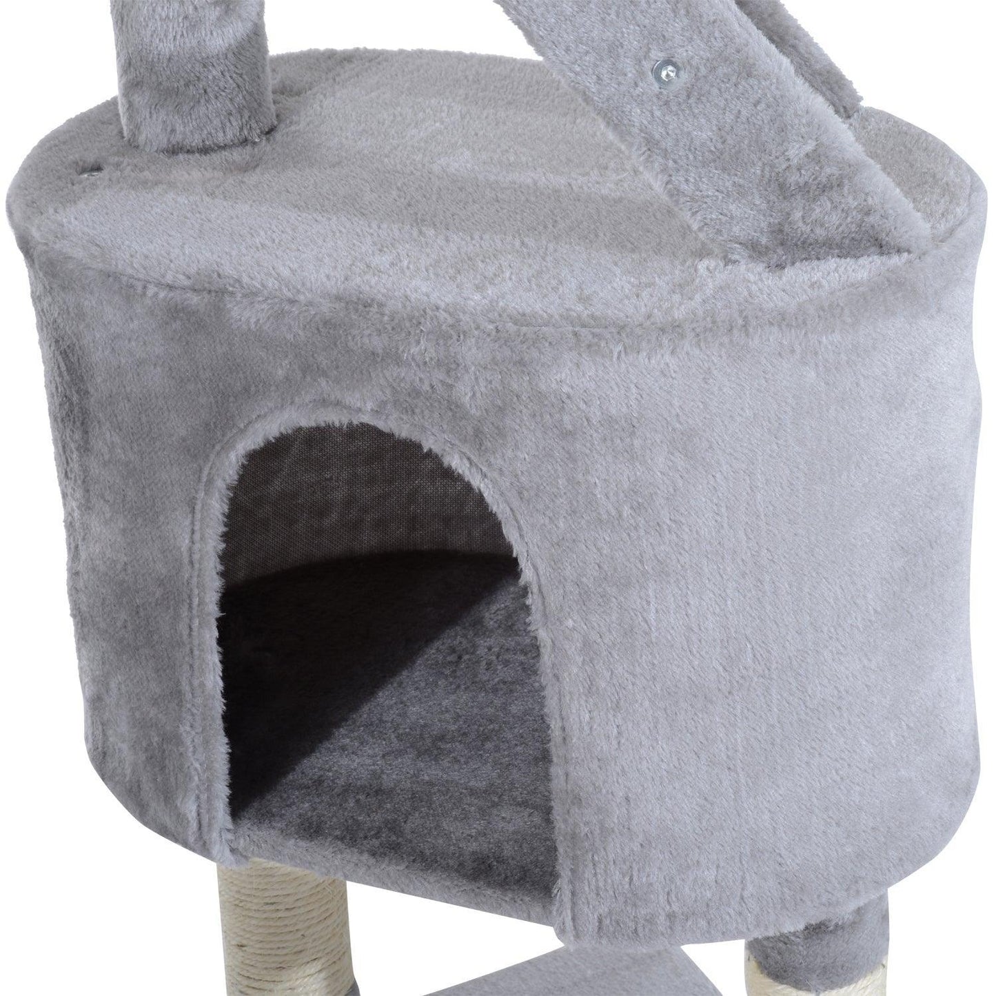 PawHut Cat Tree - Grey Scratching Post - ALL4U RETAILER LTD