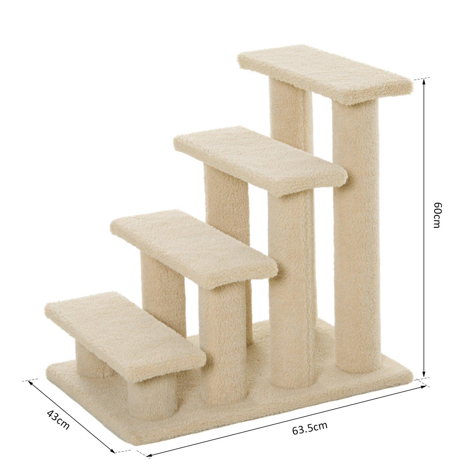 PawHut Cat Tree Stairs Ramp | Easy Climbing Steps - ALL4U RETAILER LTD