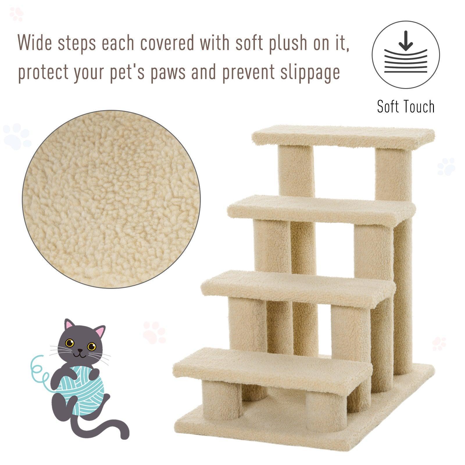 PawHut Cat Tree Stairs Ramp | Easy Climbing Steps - ALL4U RETAILER LTD