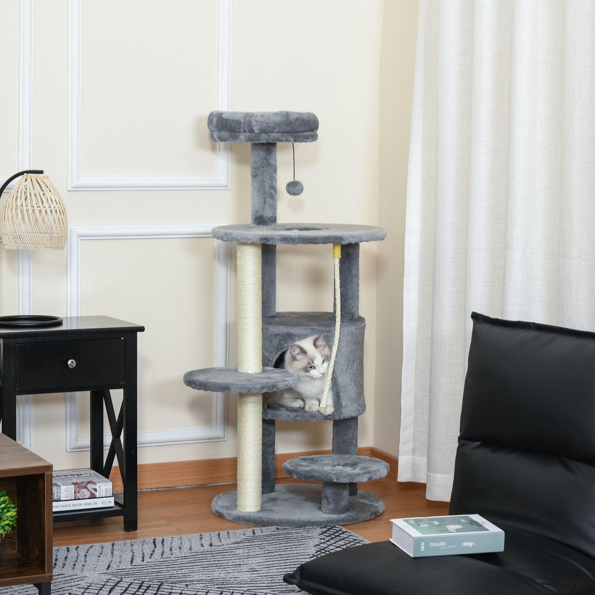 PawHut Cat Tree Tower - 112cm Activity Center - ALL4U RETAILER LTD