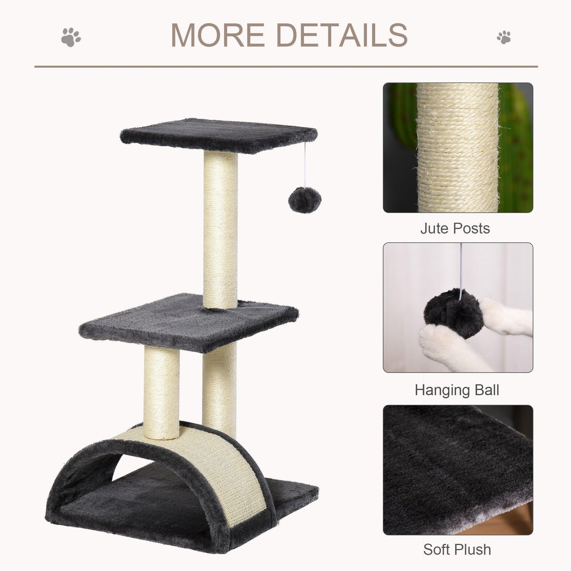 PawHut Cat Tree Tower 72cm - Climbing & Scratching Centre - ALL4U RETAILER LTD