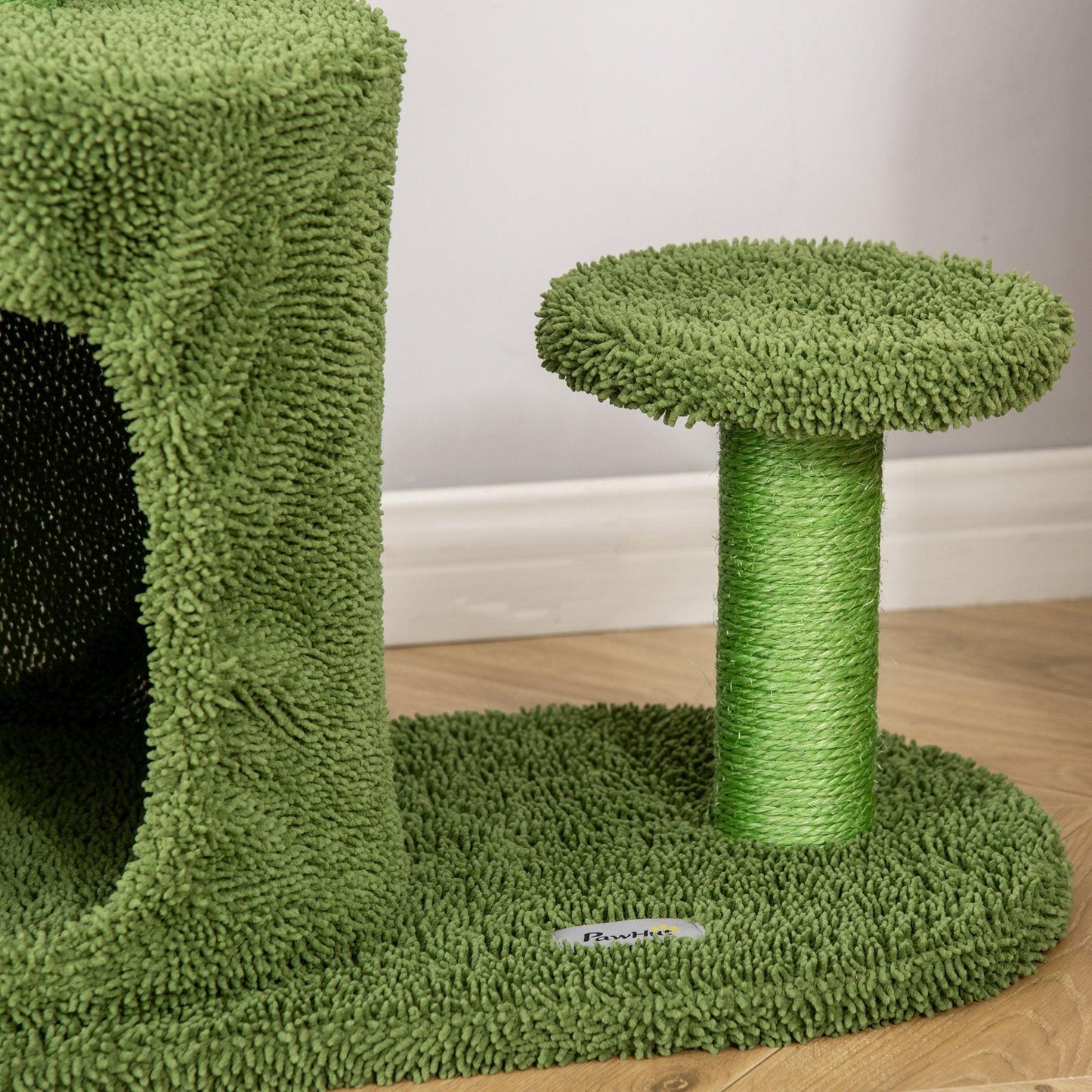 PawHut Cat Tree Tower Cactus-Shaped Condo with Scratching Post & Perch - ALL4U RETAILER LTD