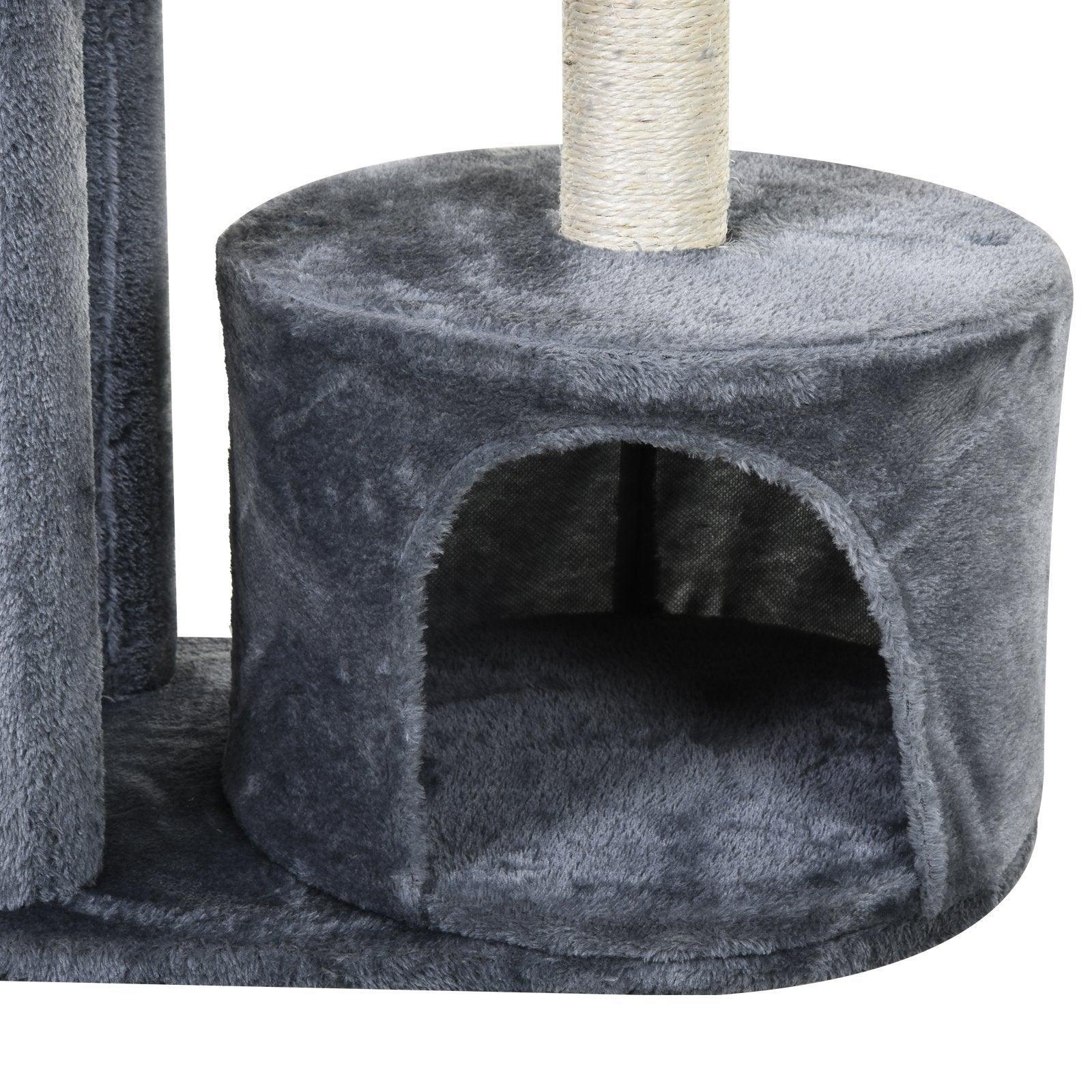 PawHut Cat Tree Tower: Multi-Activity Perch & Scratching - ALL4U RETAILER LTD