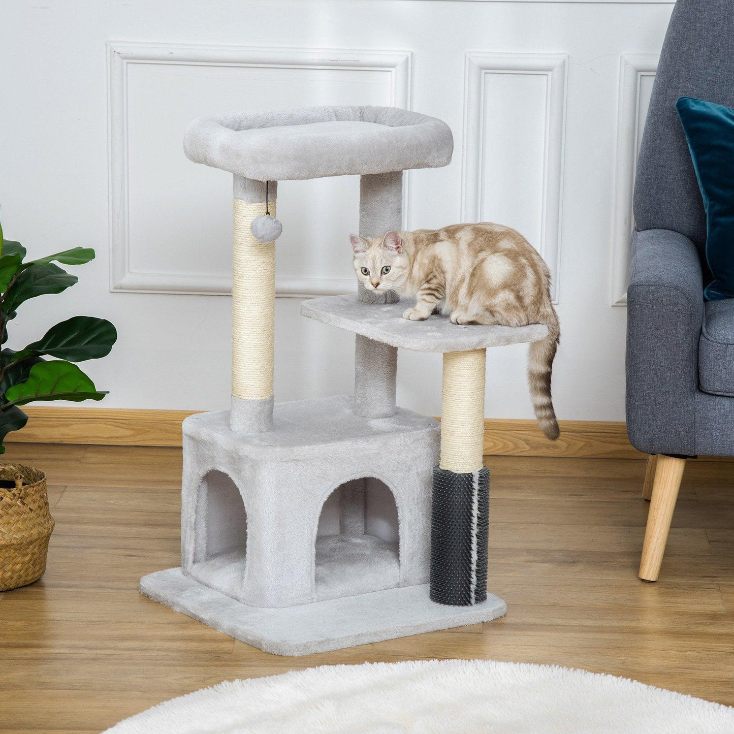 PawHut Cat Tree Tower Scratching Post & Activity Center - ALL4U RETAILER LTD