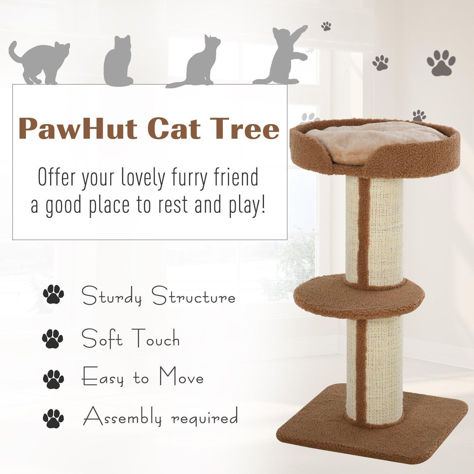 PawHut Cat Tree with Perches & Scratching Post - ALL4U RETAILER LTD