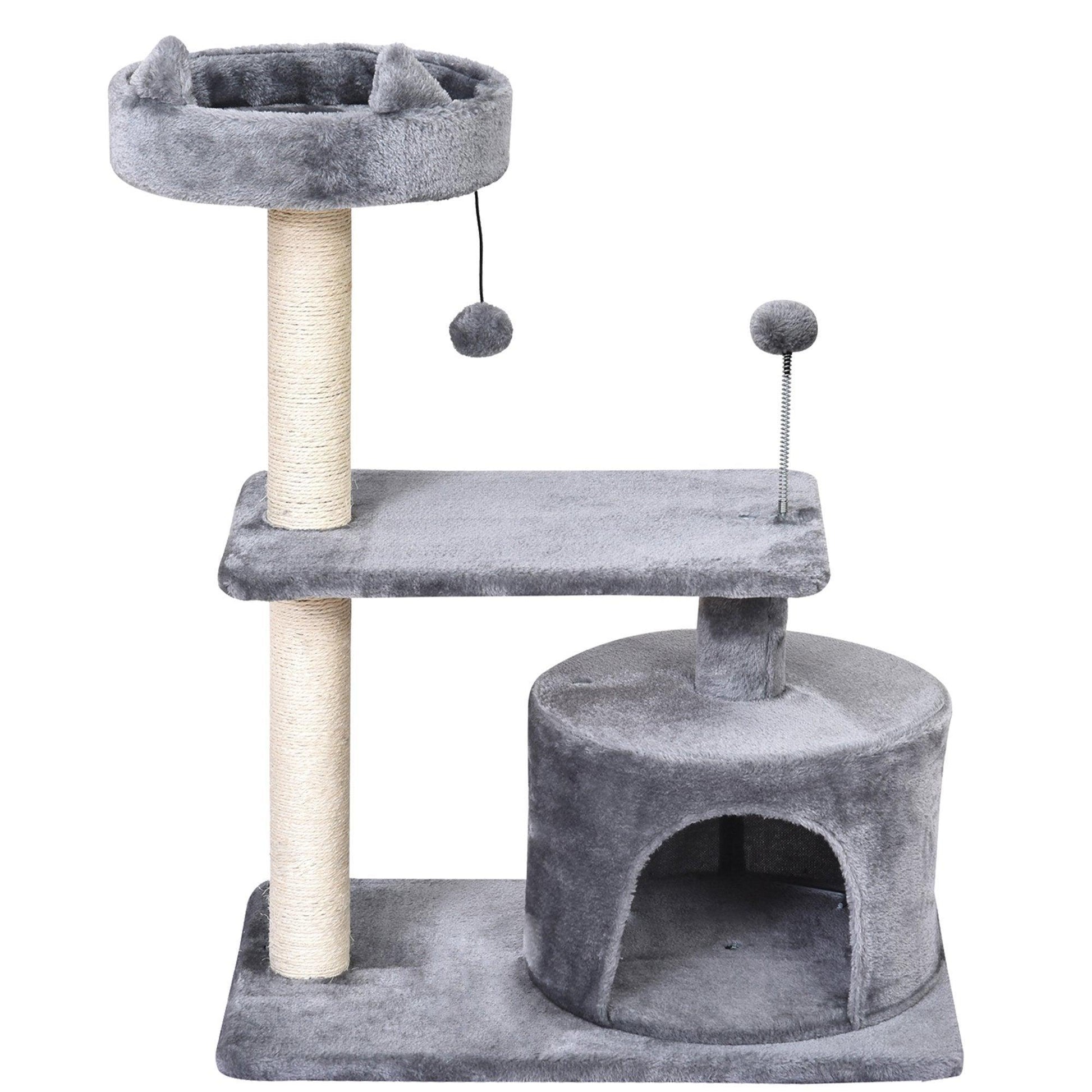 PawHut Cats 3-Tier Scratching Post - ALL4U RETAILER LTD