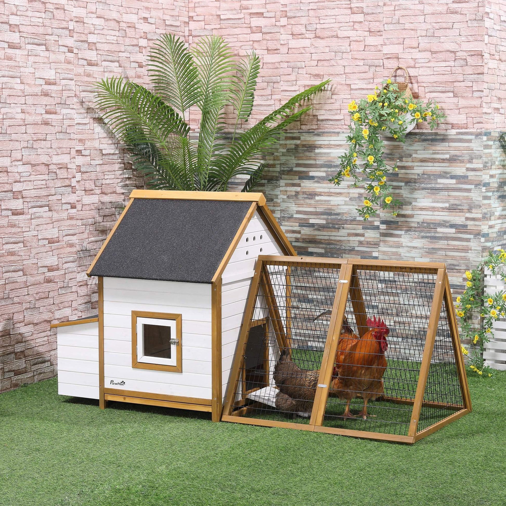 PawHut Chicken Coop: Simplified Cage and Run - ALL4U RETAILER LTD